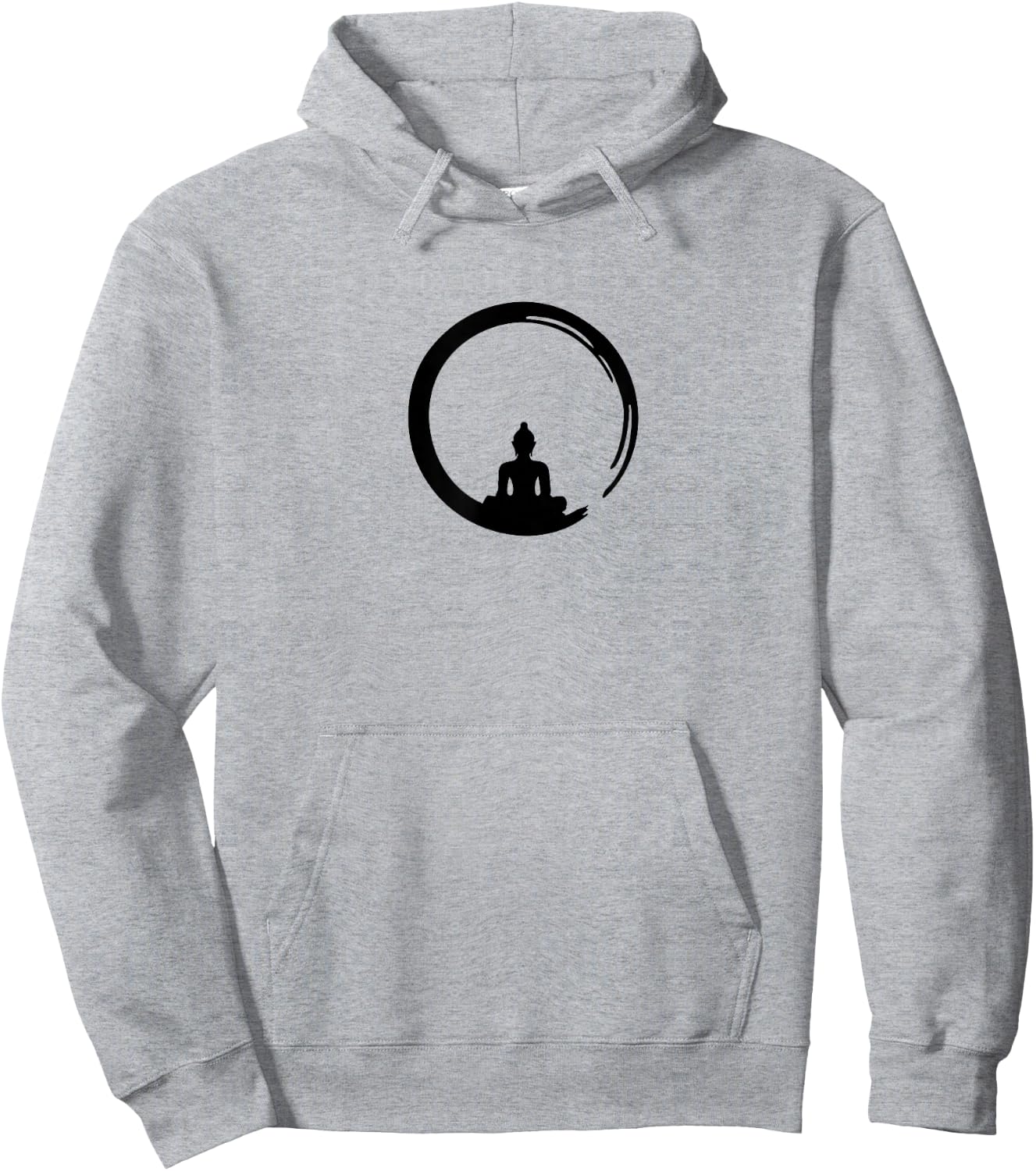 Enso, Zen, Circle, Buddha Meditation Japan Calligraphy Yoga Hoodie - Hoodie | Ash