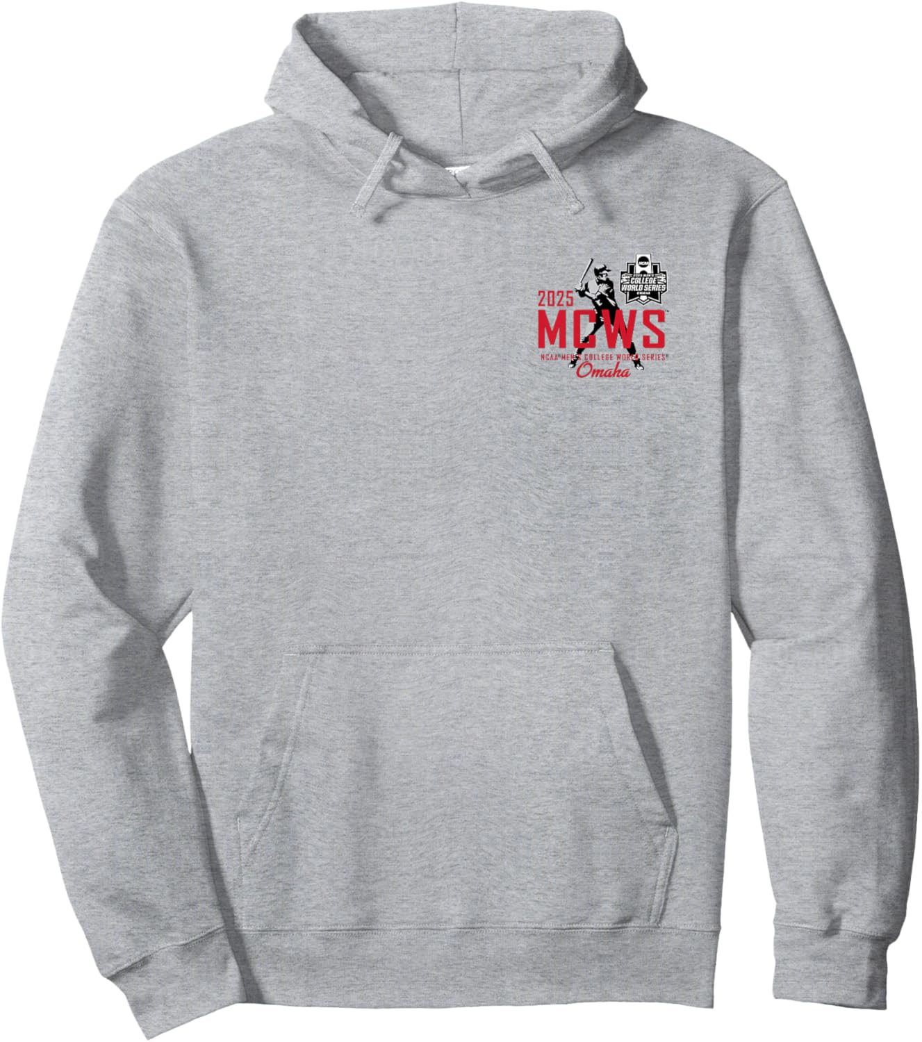 Men's College World Series 2025 NCAA Baseball 8-Team Card Hoodie - Hoodie | Ash
