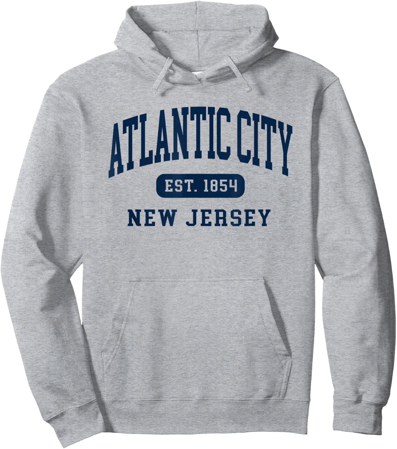 Atlantic City New Jersey Retro Est 1854 Vintage Souvenir Hoodie - Hoodie | Ash