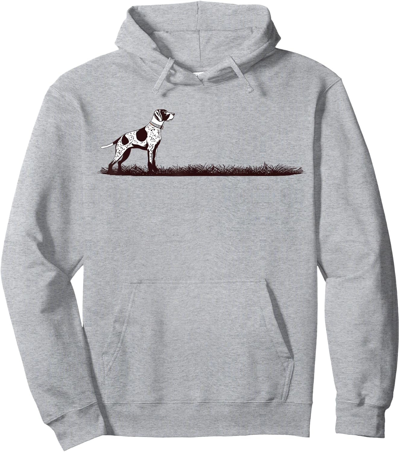 Upland Bird Hunting Pointing Dog Graphic Hoodie - Hoodie | Ash