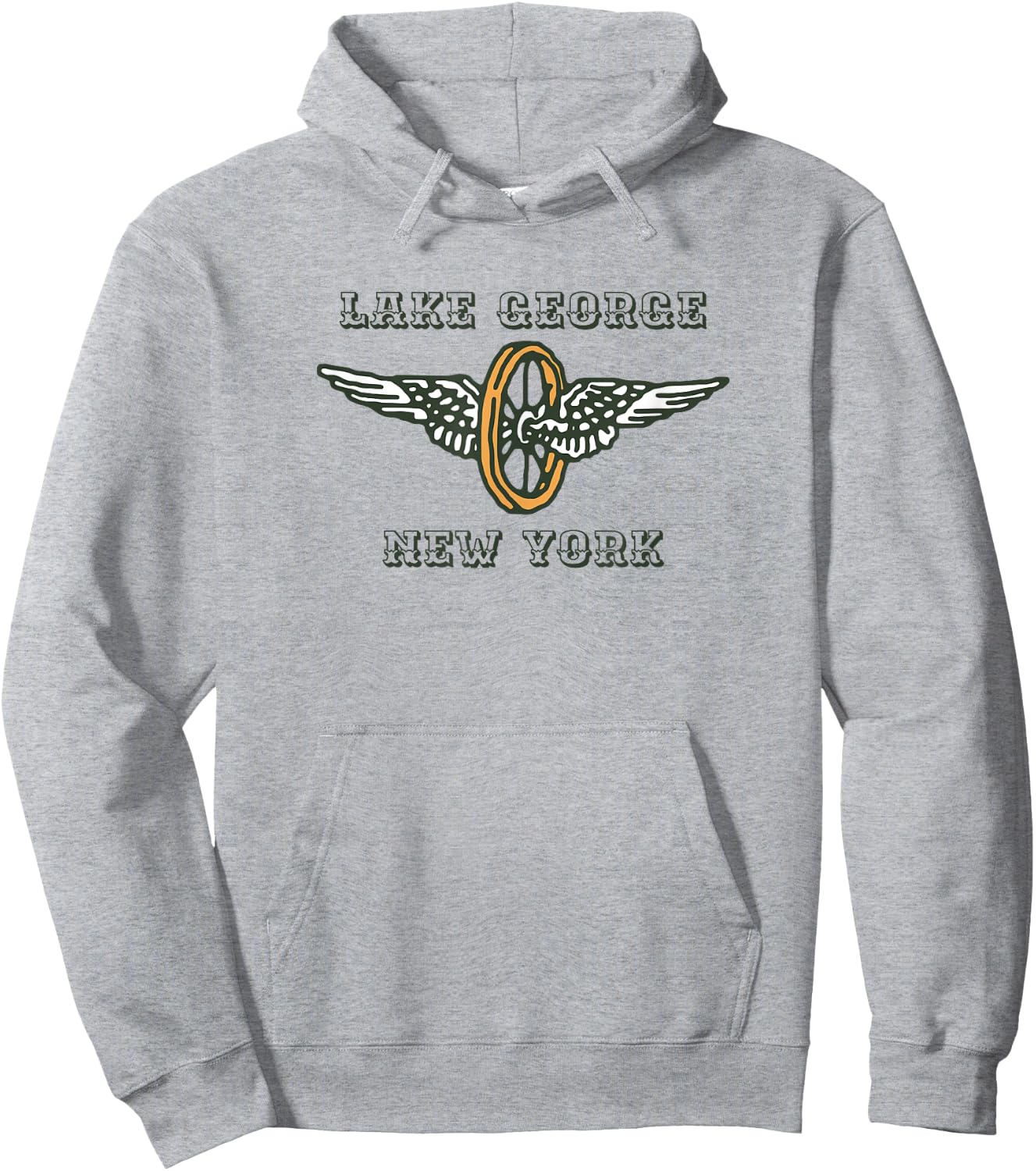 Lake George New York Motorcycle Rally Hoodie - Hoodie | Ash
