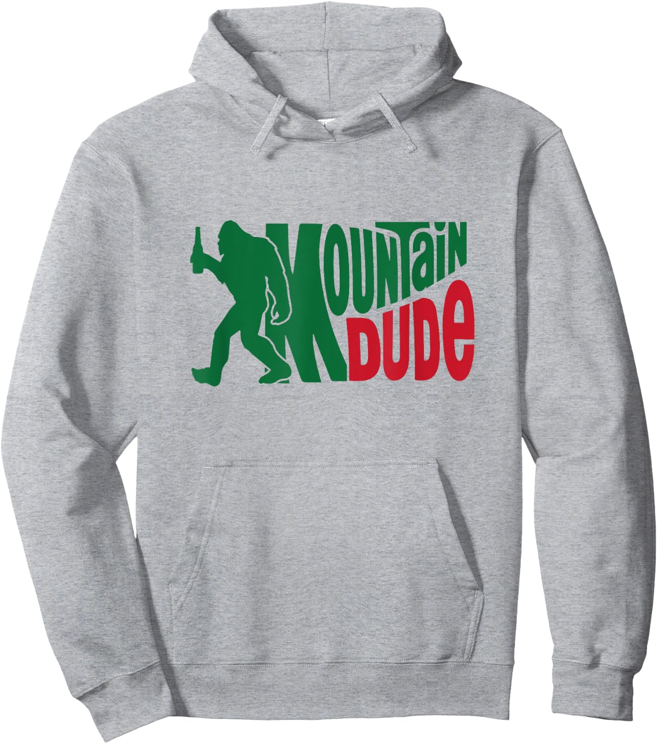 Mountain Dude Funny Bigfoot Sasquatch Hiking Gift Hoodie - Hoodie | Ash