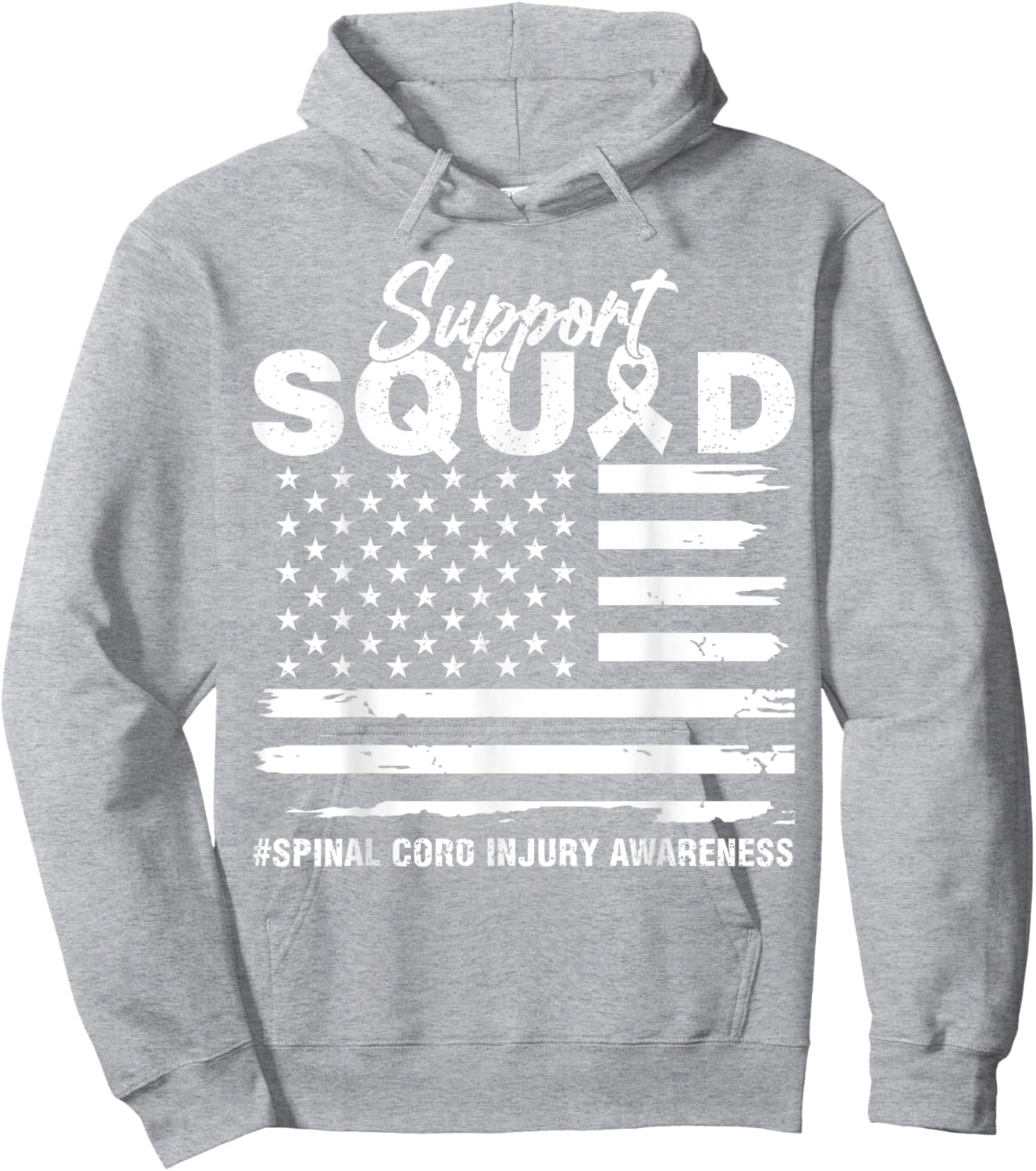 Lime Green Ribbon Support Spinal Cord Injury Awareness Squad Hoodie - Hoodie | Ash
