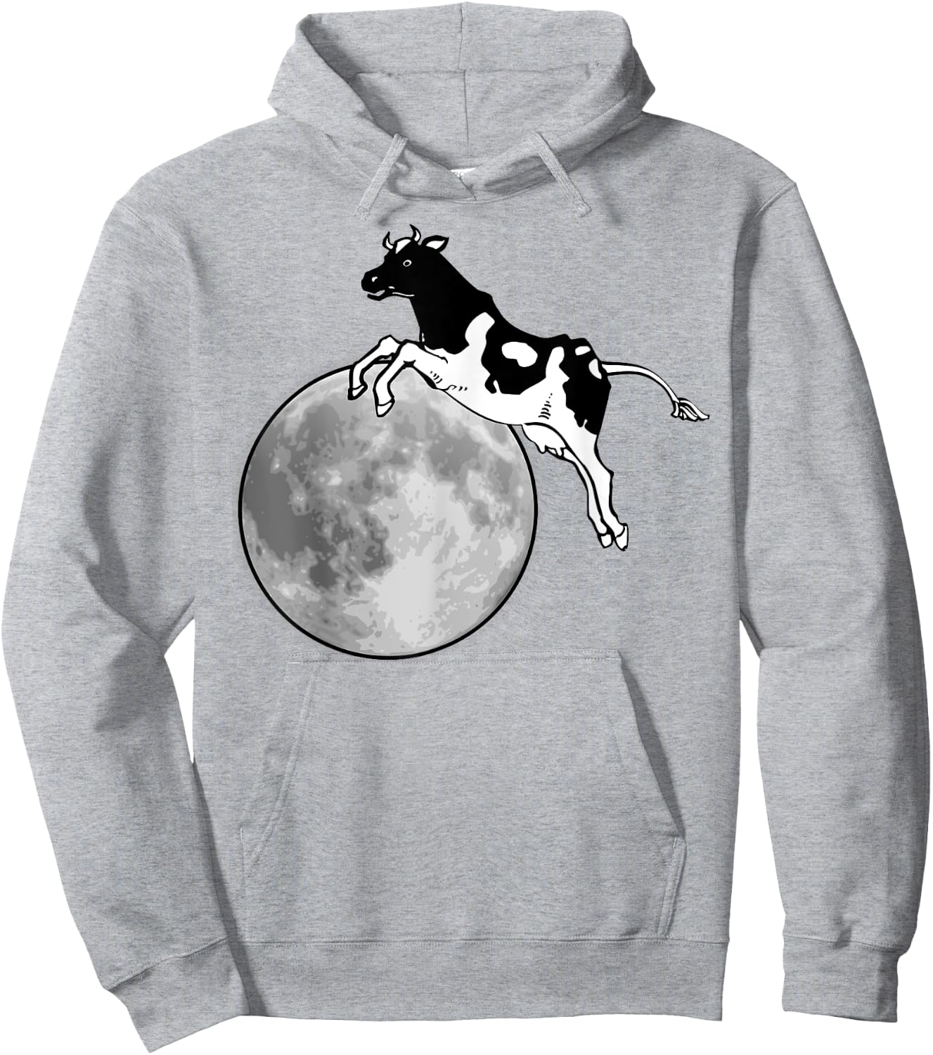 Cow Jumps Over The Moon Hoodie - Hoodie | Ash