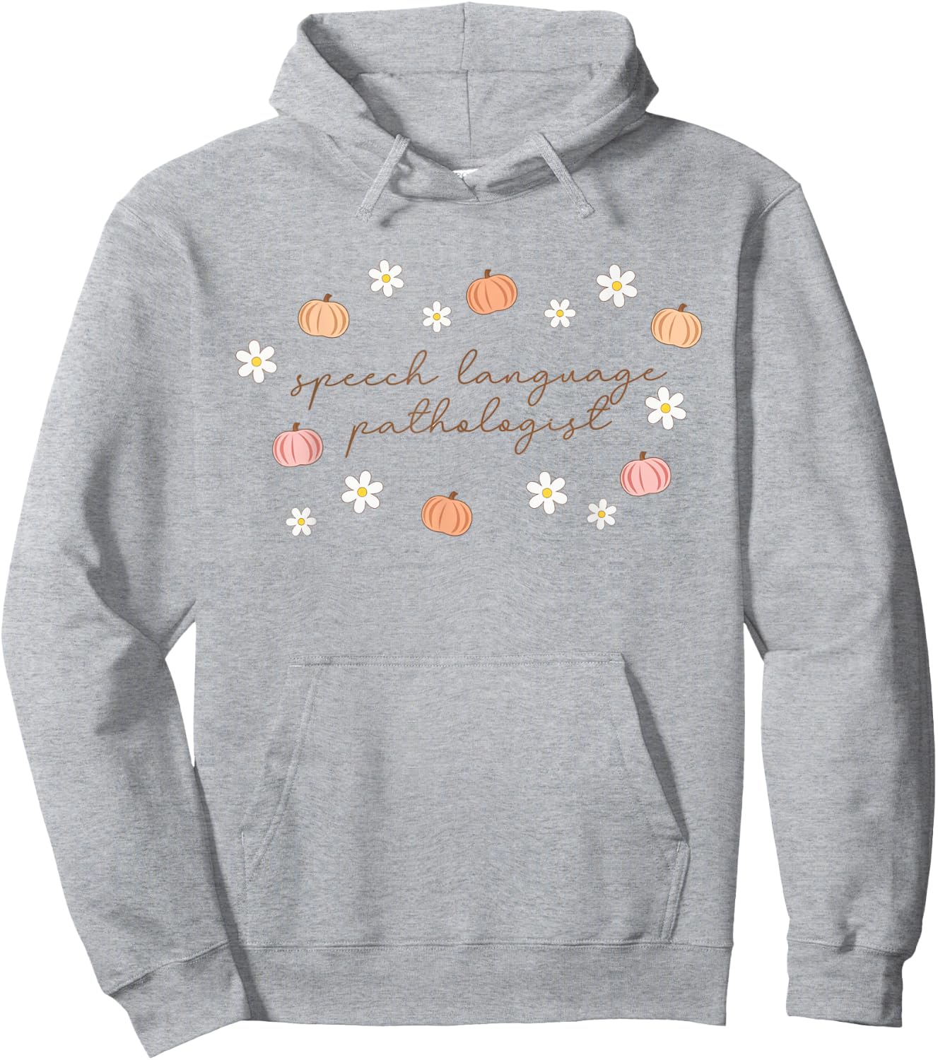 Speech Language Pathologist Halloween Fall Pumpkins SLP Hoodie - Hoodie | Ash