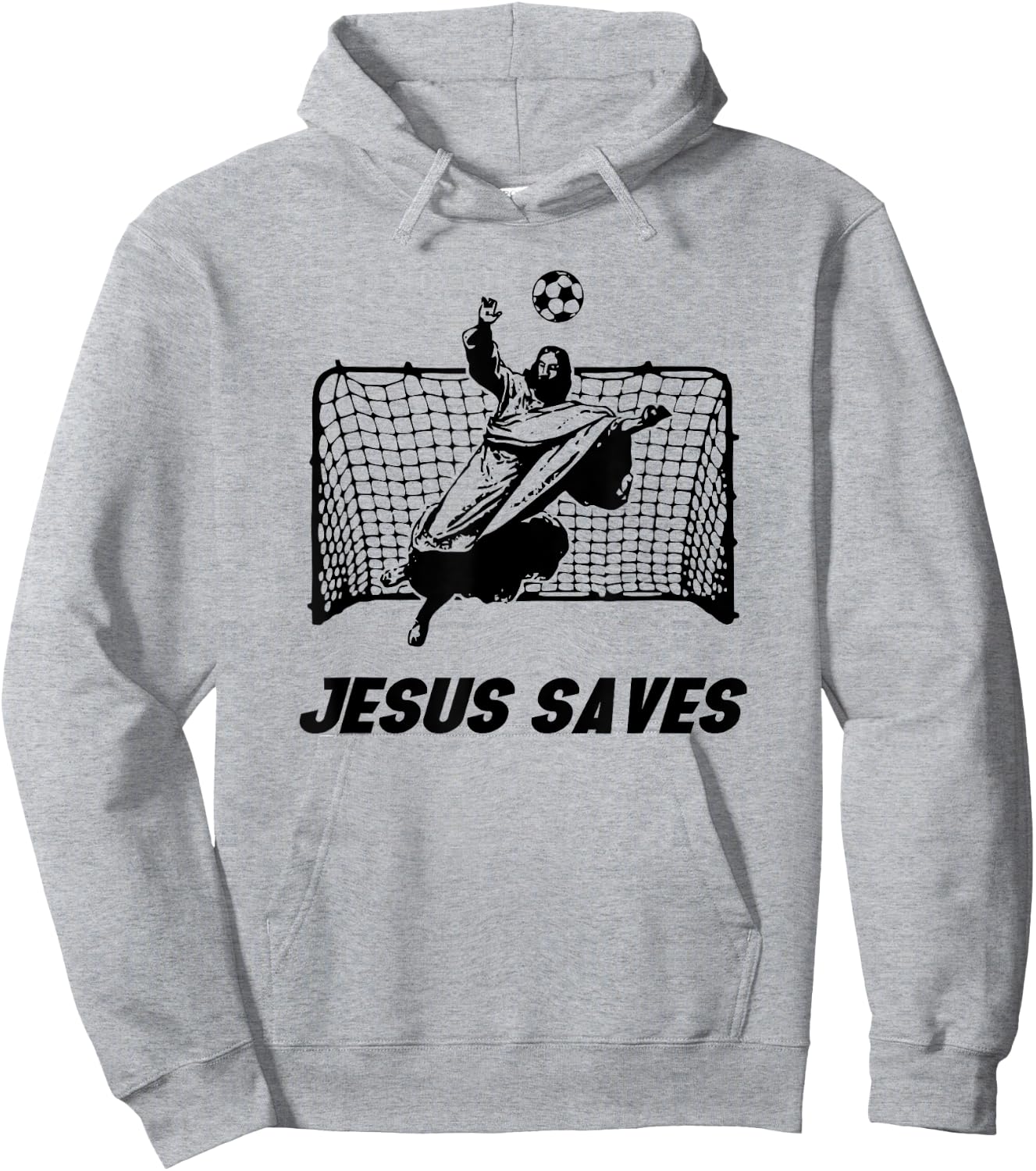 Jesus Saves Jesus Saved Soccer Goal goalie Hoodie - Hoodie | Ash