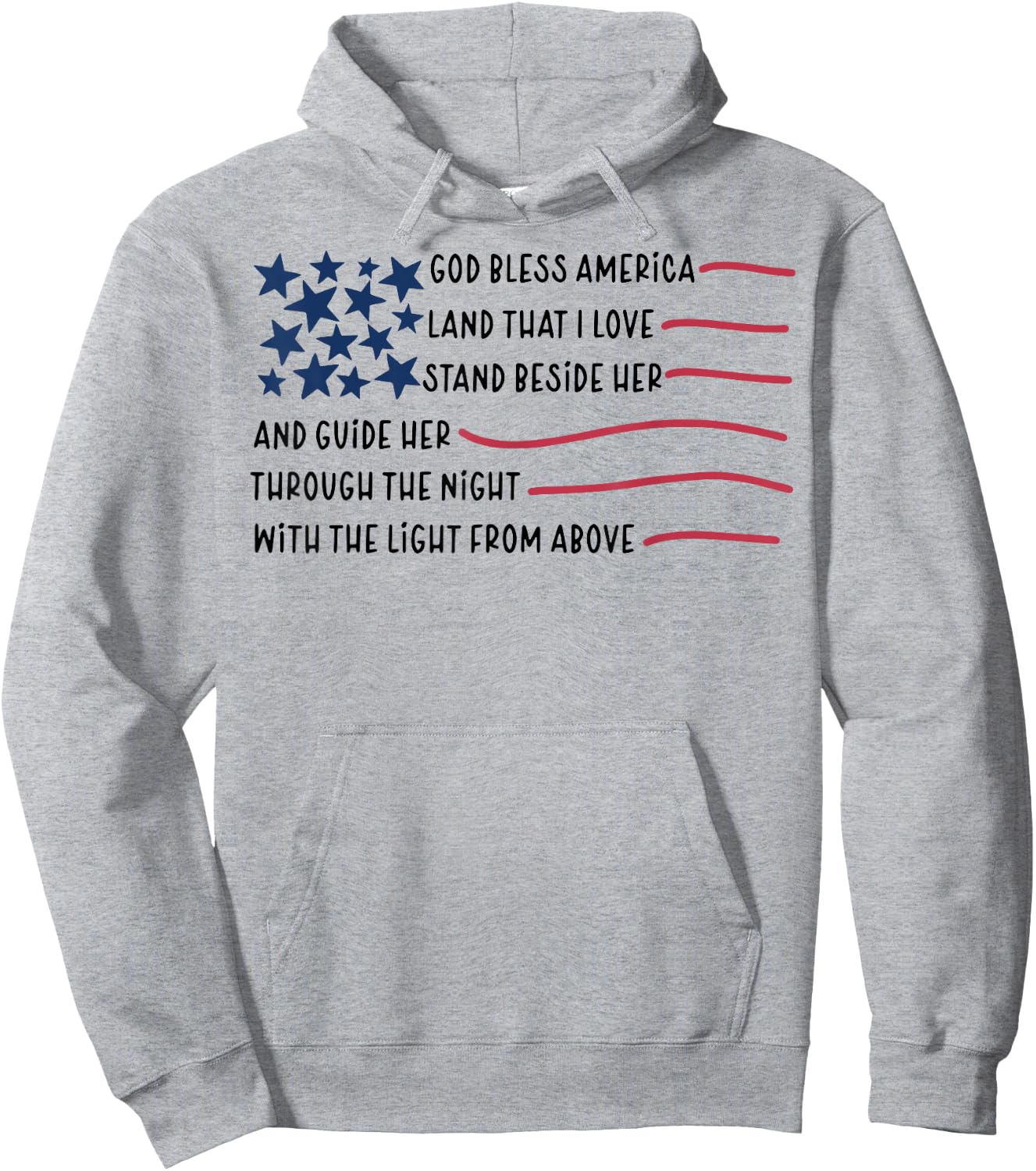 God bless America Land That I Love Stand Beside Her Hoodie - Hoodie | Ash