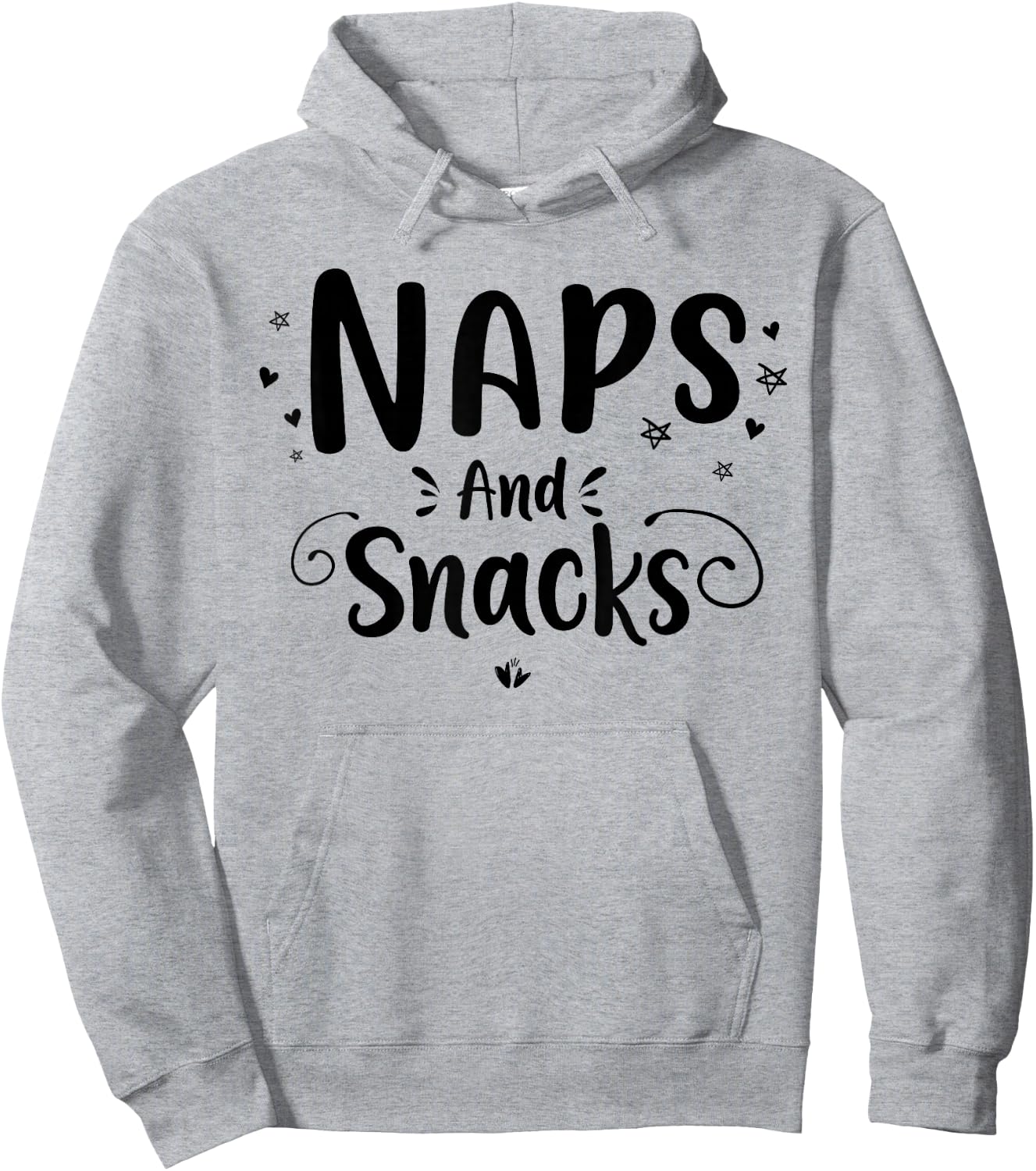 Naps And Snacks, Funny Naps & Snacks Foodie Saying Girls Hoodie - Hoodie | Ash