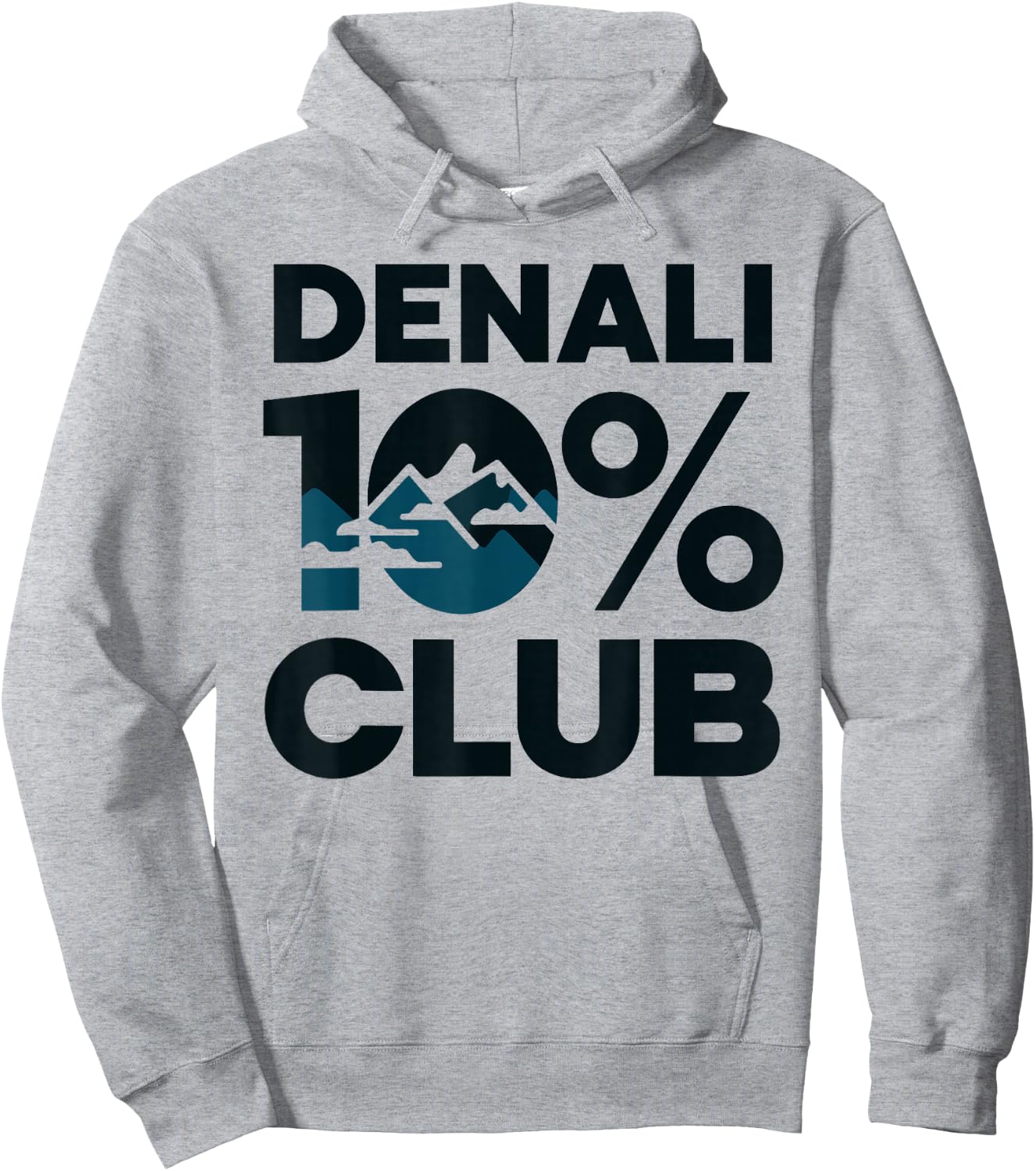 Denali 10% Club T Shirt – Perfect for Outdoor Enthusiasts Hoodie - Hoodie | Ash