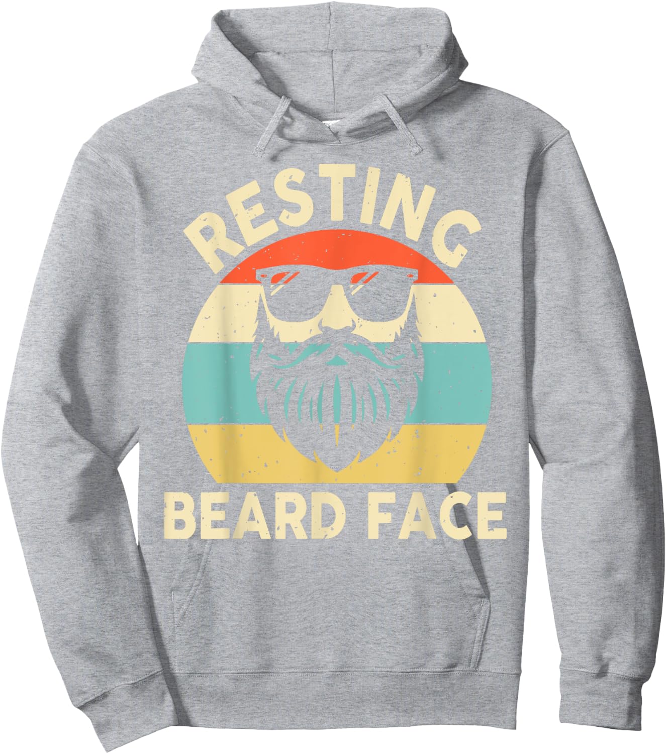 Beard Shirt Men Dad Grandpa Resting Beard Face Father’s Day Hoodie - Hoodie | Ash