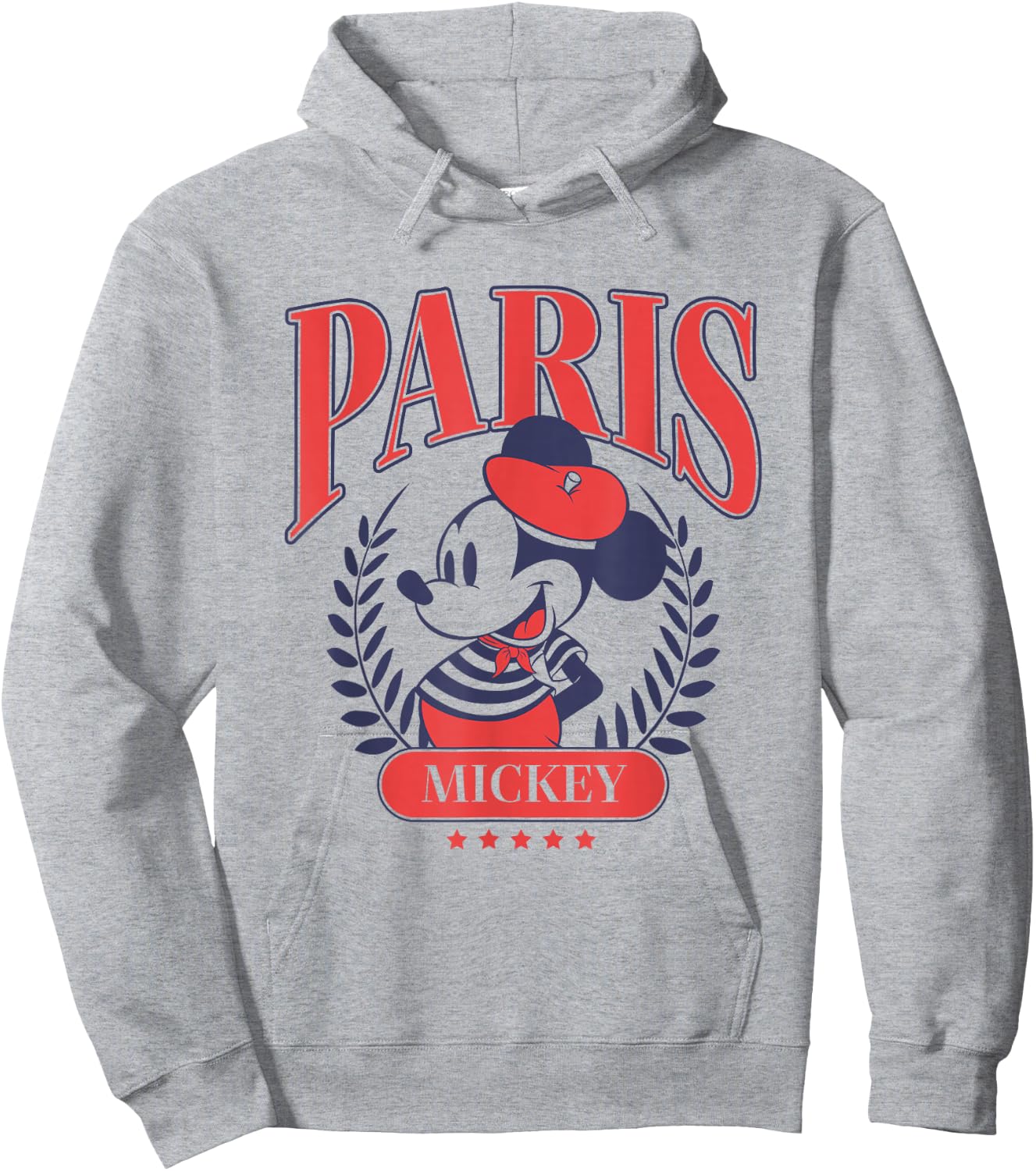 Disney Mickey and Friends Iconic Parisian Mickey Chest Logo Hoodie - Hoodie | Ash