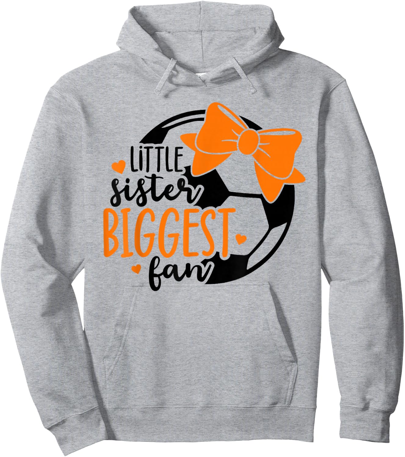 Little Sister Biggest Fan Soccer Sister Sis That my Brother Hoodie - Hoodie | Ash