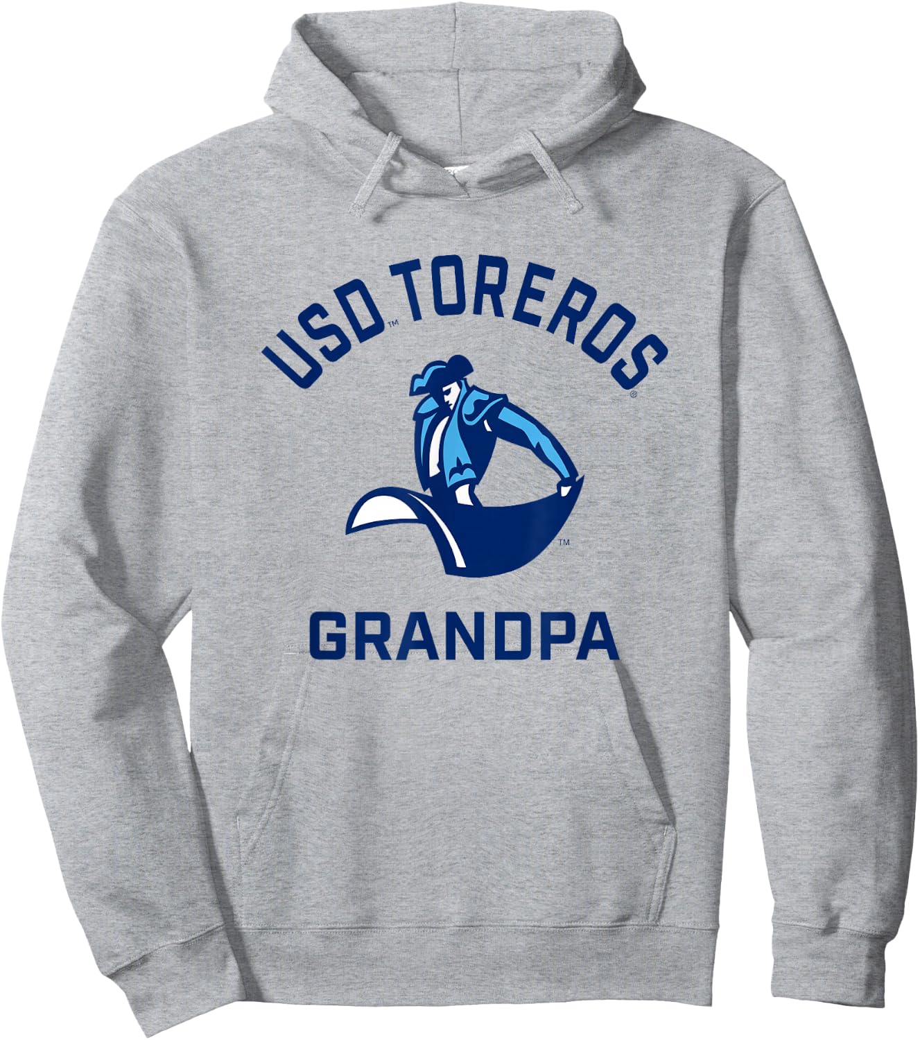 University of San Diego Toreros Arched Grandpa Hoodie - Hoodie | Ash