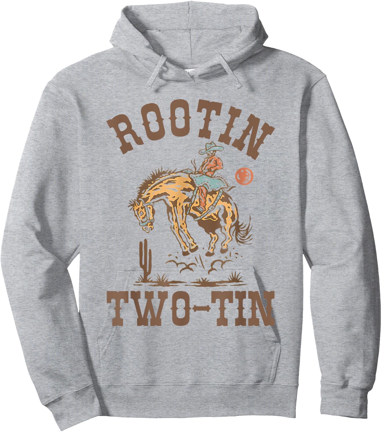 Rootin Two-tin 2nd Birthday 2 Year Old Western Cowboy Bday Hoodie - Hoodie | Ash