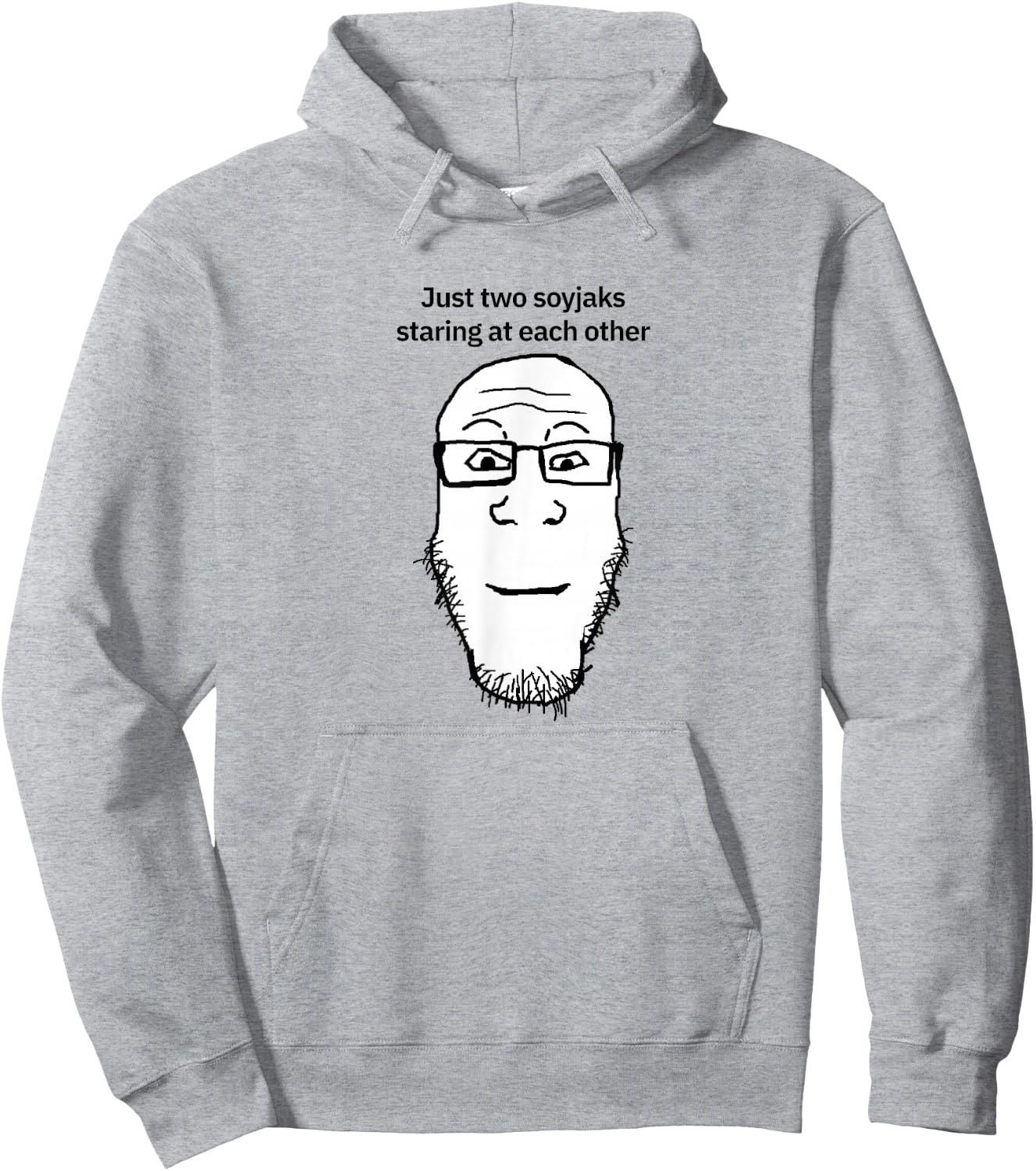Soyjak Soy Wojak Soyboy Funny Meme Neutraljak Funny Soyjack Hoodie - Hoodie | Ash