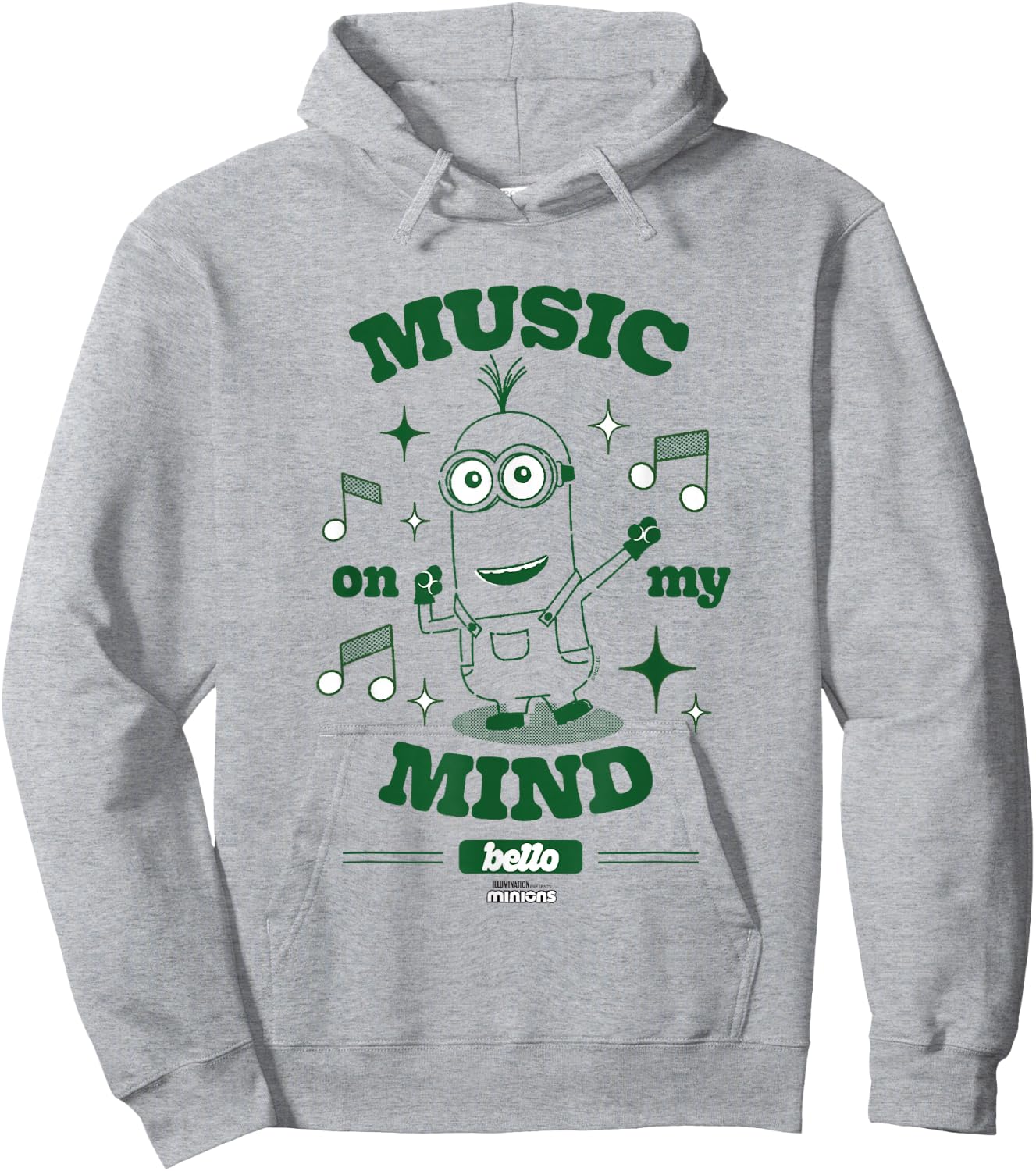 Minions Music On My Mind Bello Minion Dance Party Hoodie - Hoodie | Ash
