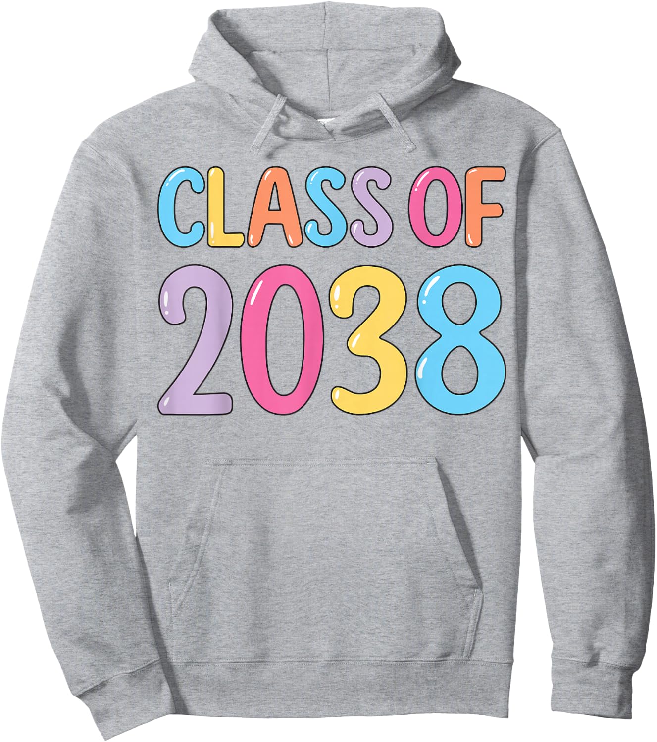 Class of 2038 Grow With Me K to 12 Grade Handprints On Back Hoodie - Hoodie | Ash