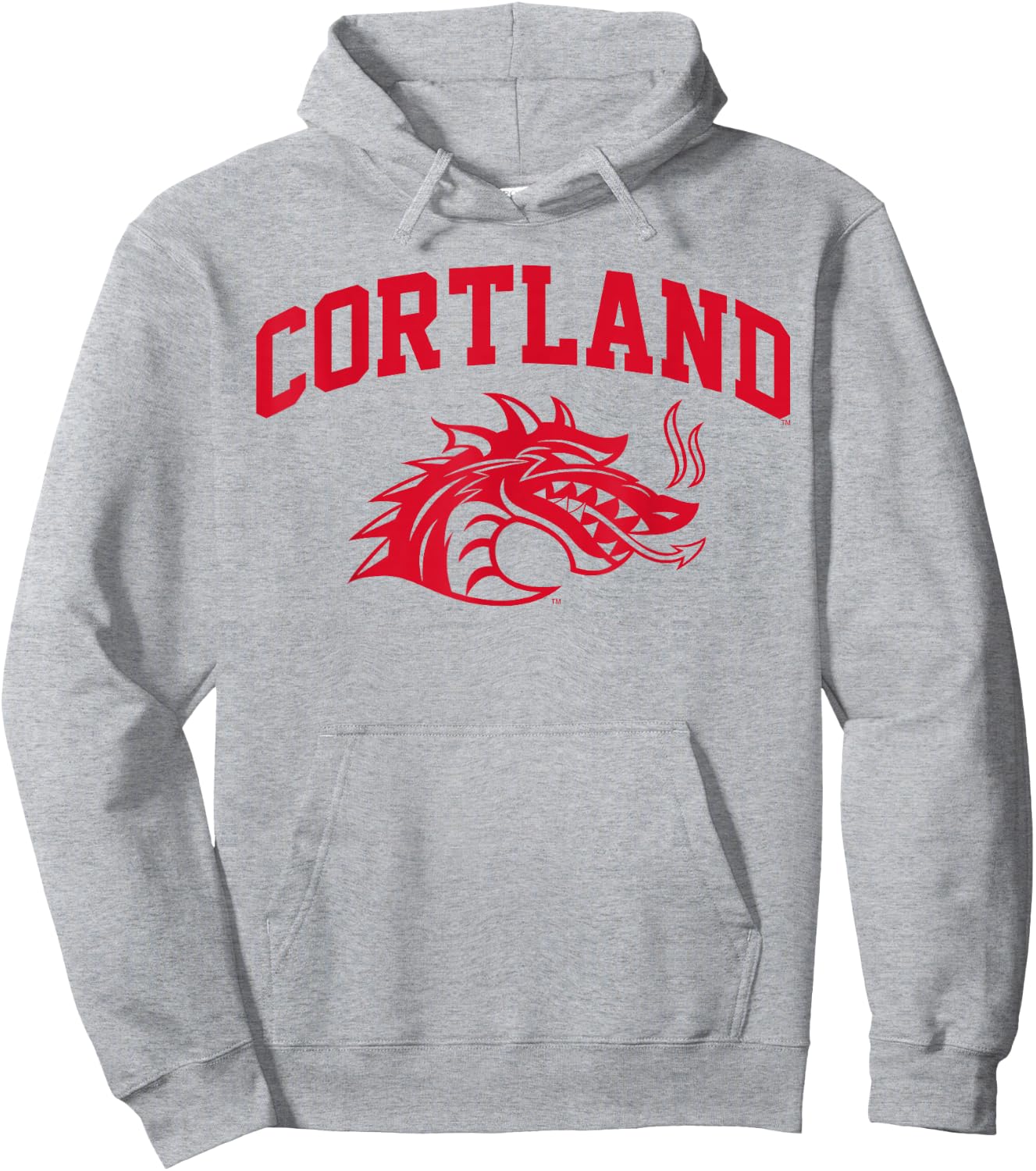 SUNY Cortland Red Dragons Athletics Logo Hoodie - Hoodie | Ash