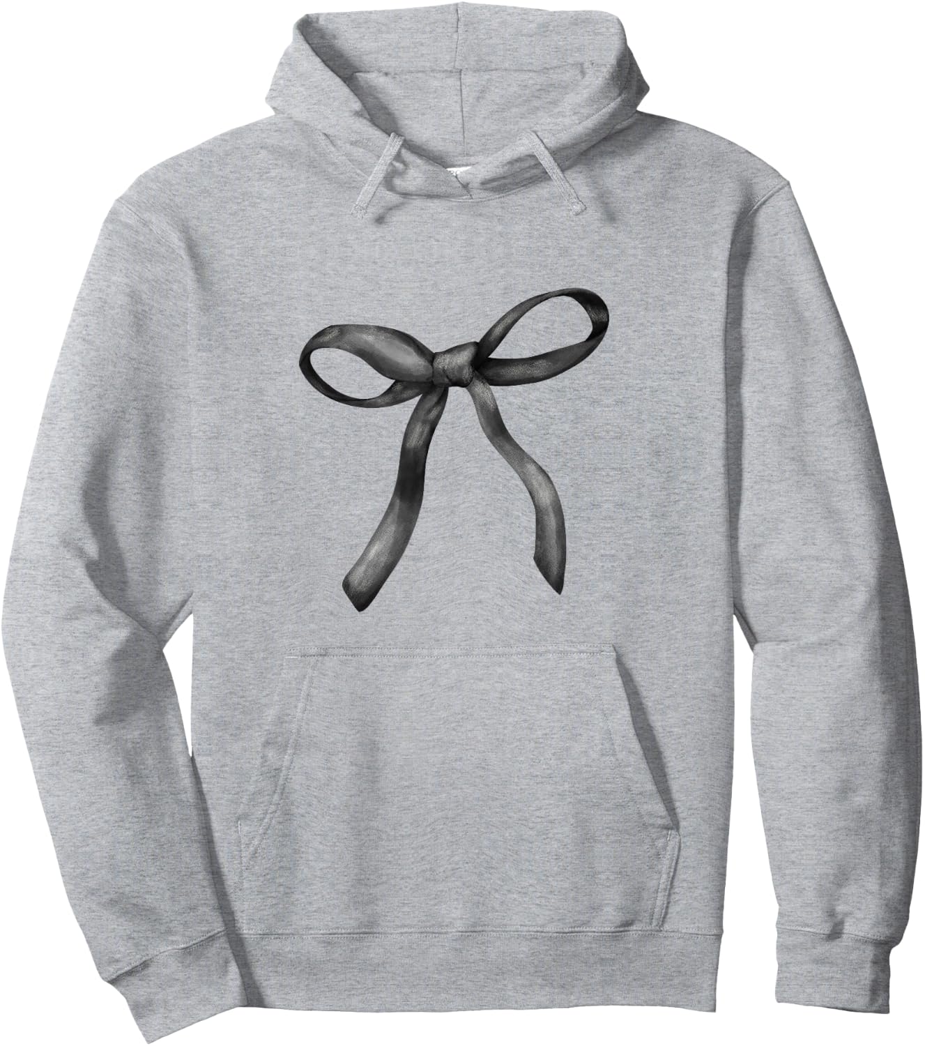 Black Bow Coquette Girly Aesthetic Hoodie - Hoodie | Ash
