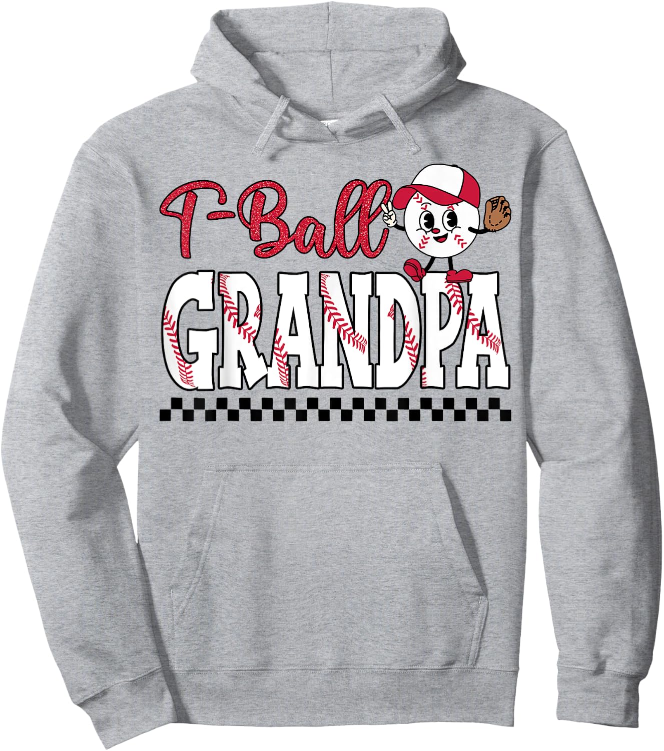 Ball Grandpa Leopard Funny Tball Grandpa Hoodie - Hoodie | Ash