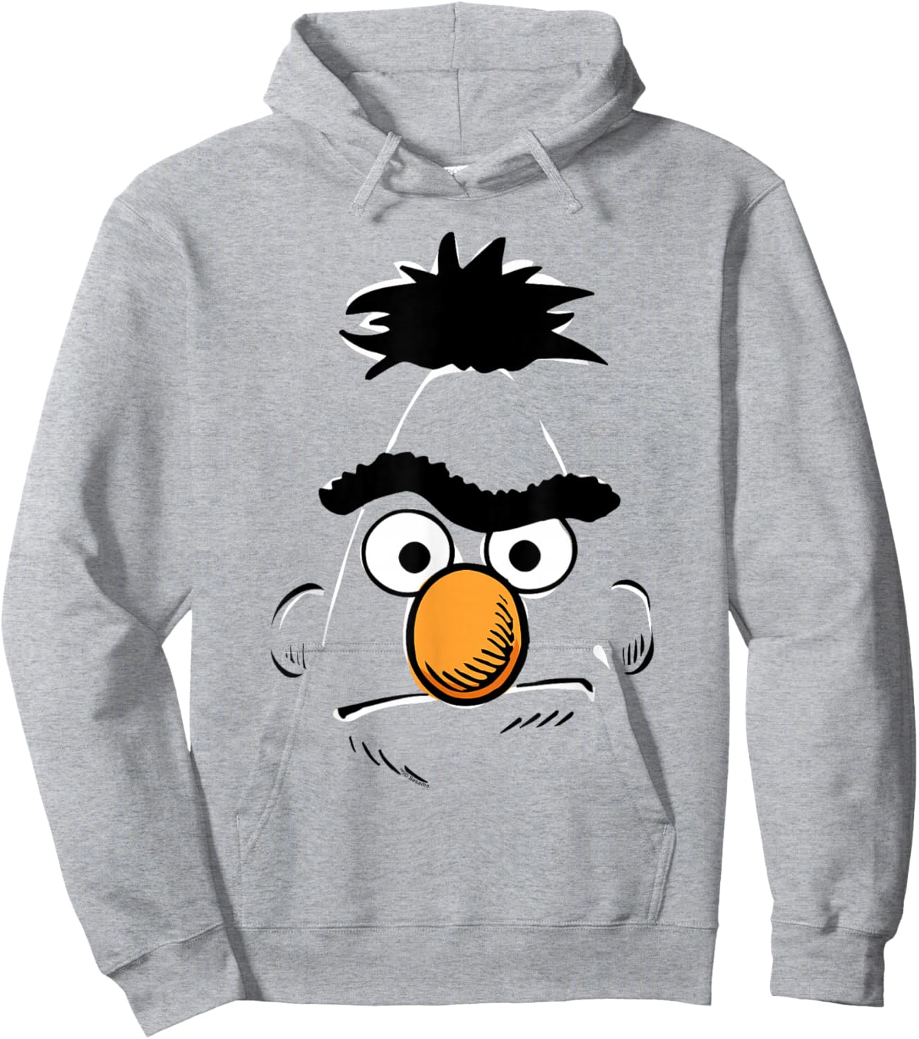 Sesame Street Bert Retro Sketch Face Halloween Costume Hoodie - Hoodie | Ash