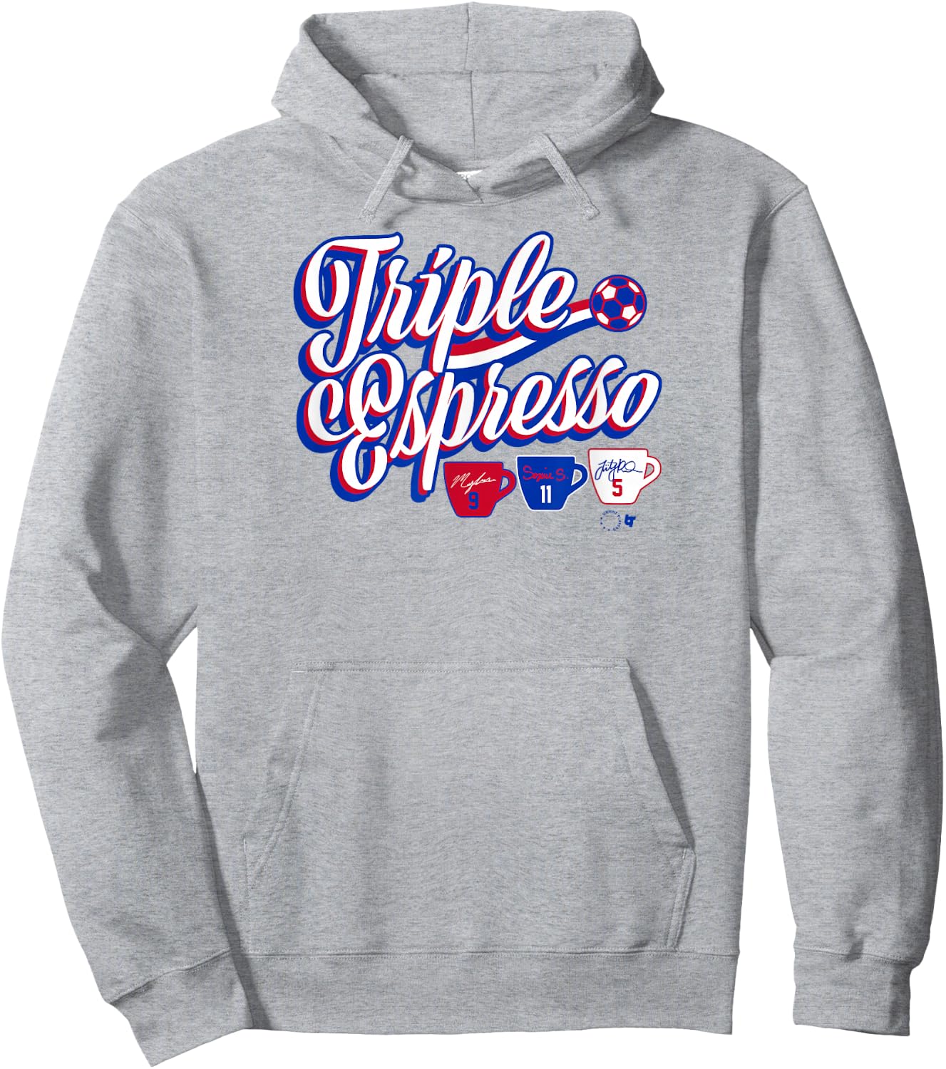 Swanson, Rodman, & Smith - Triple Espresso - USA Soccer Hoodie - Hoodie | Ash