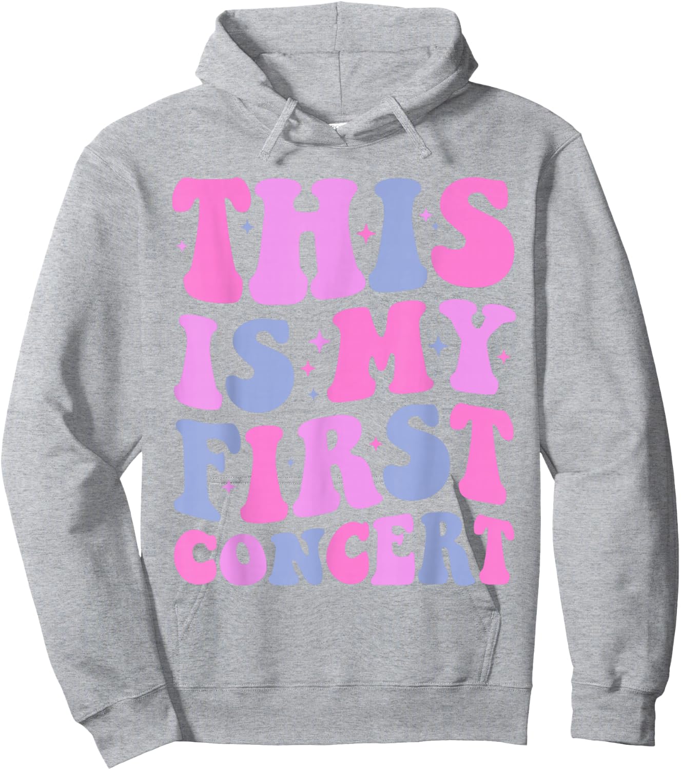 This Is My First Concert Music Event Retro Groovy Girls Hoodie - Hoodie | Ash