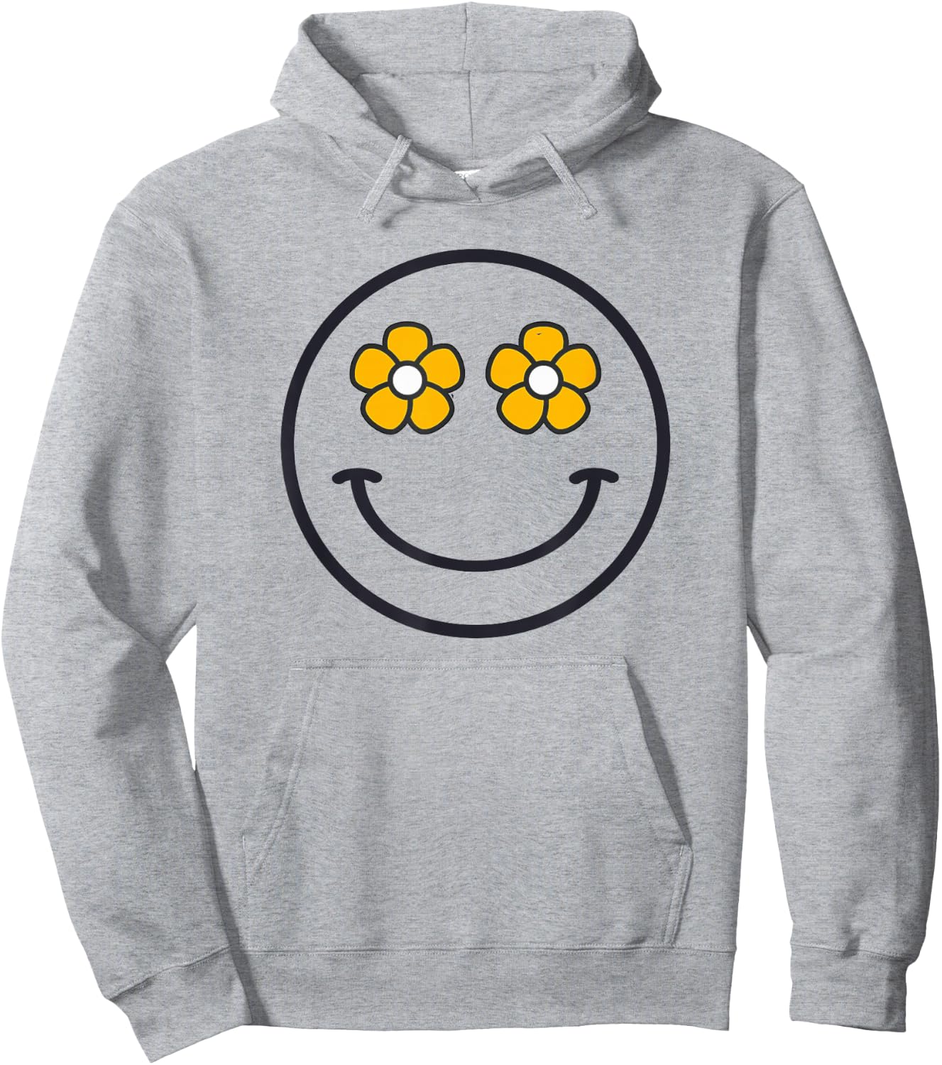 Funny Smiling Flowers Women Girls Cool Happy Face Smile Hoodie - Hoodie | Ash