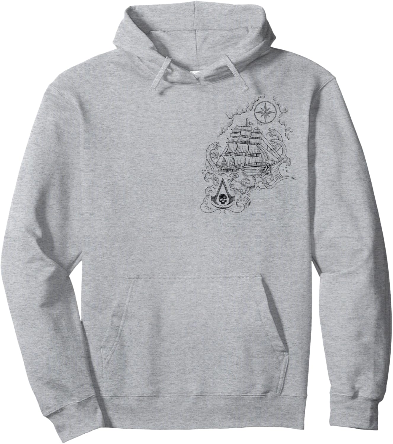 Assassin's Creed: Black Flag Tattoo Officially Licensed Hoodie - Hoodie | Ash