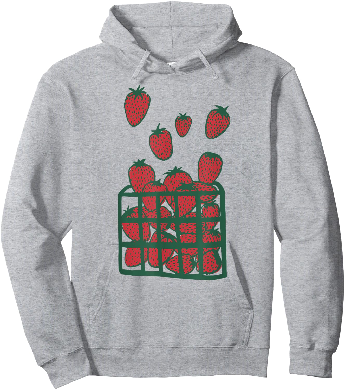 Strawberry Shirt | Farm Gardening Graphic Kids Hoodie - Hoodie | Ash