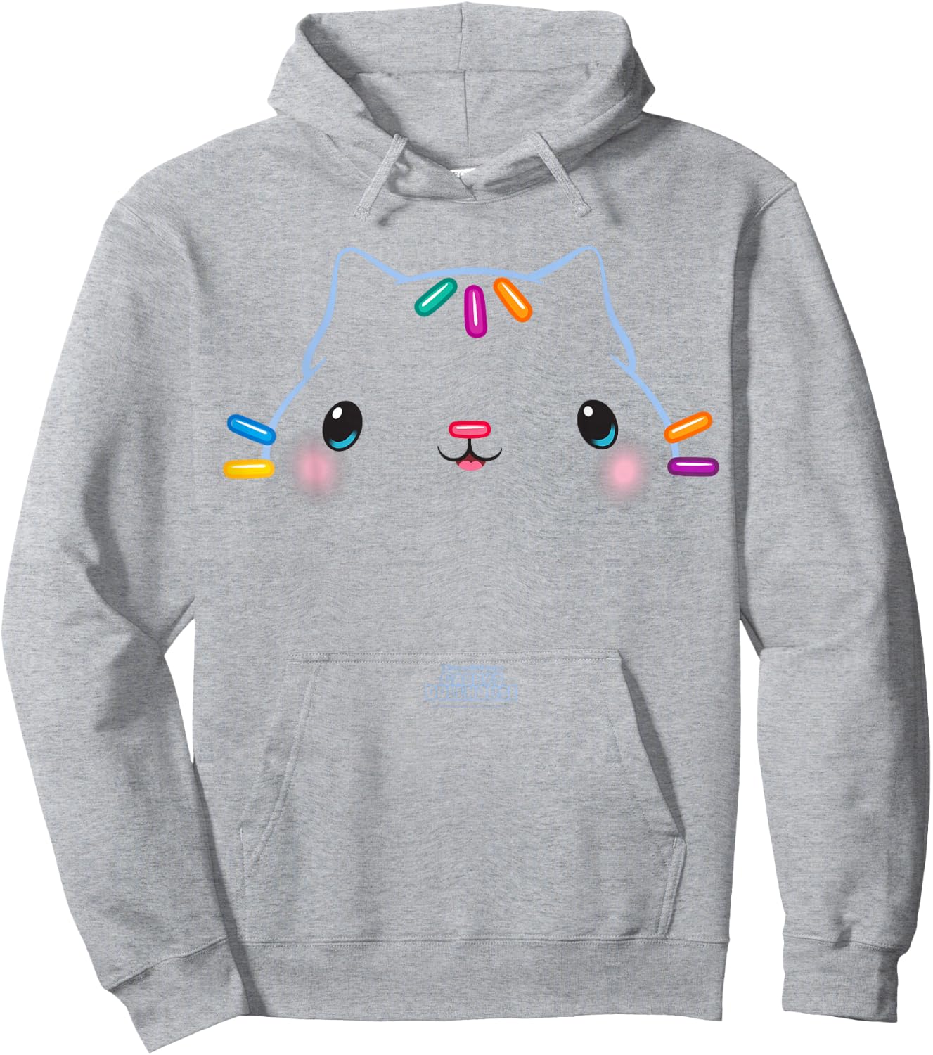 DreamWorks Gabby's Dollhouse Cakey Cat Big Face Halloween Hoodie - Hoodie | Ash