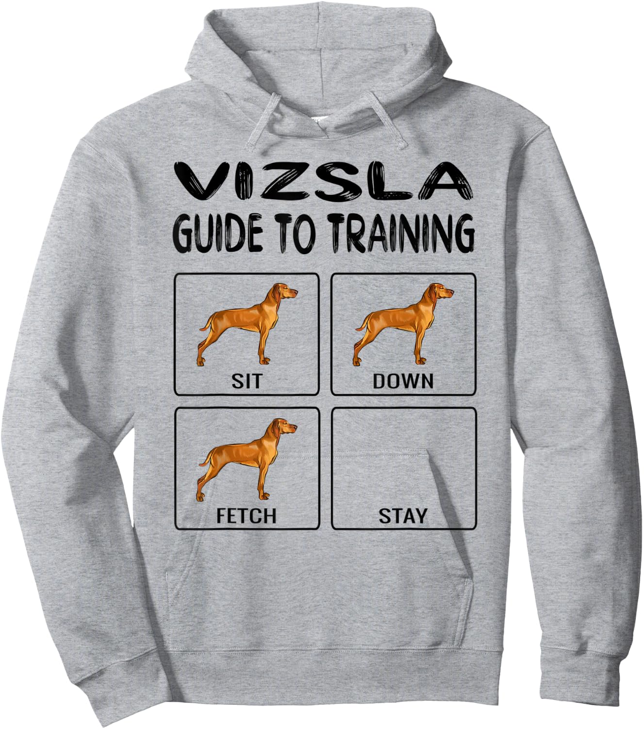 Vizsla Guide To Training Dog Obedience Men Women Kids Hoodie - Hoodie | Ash
