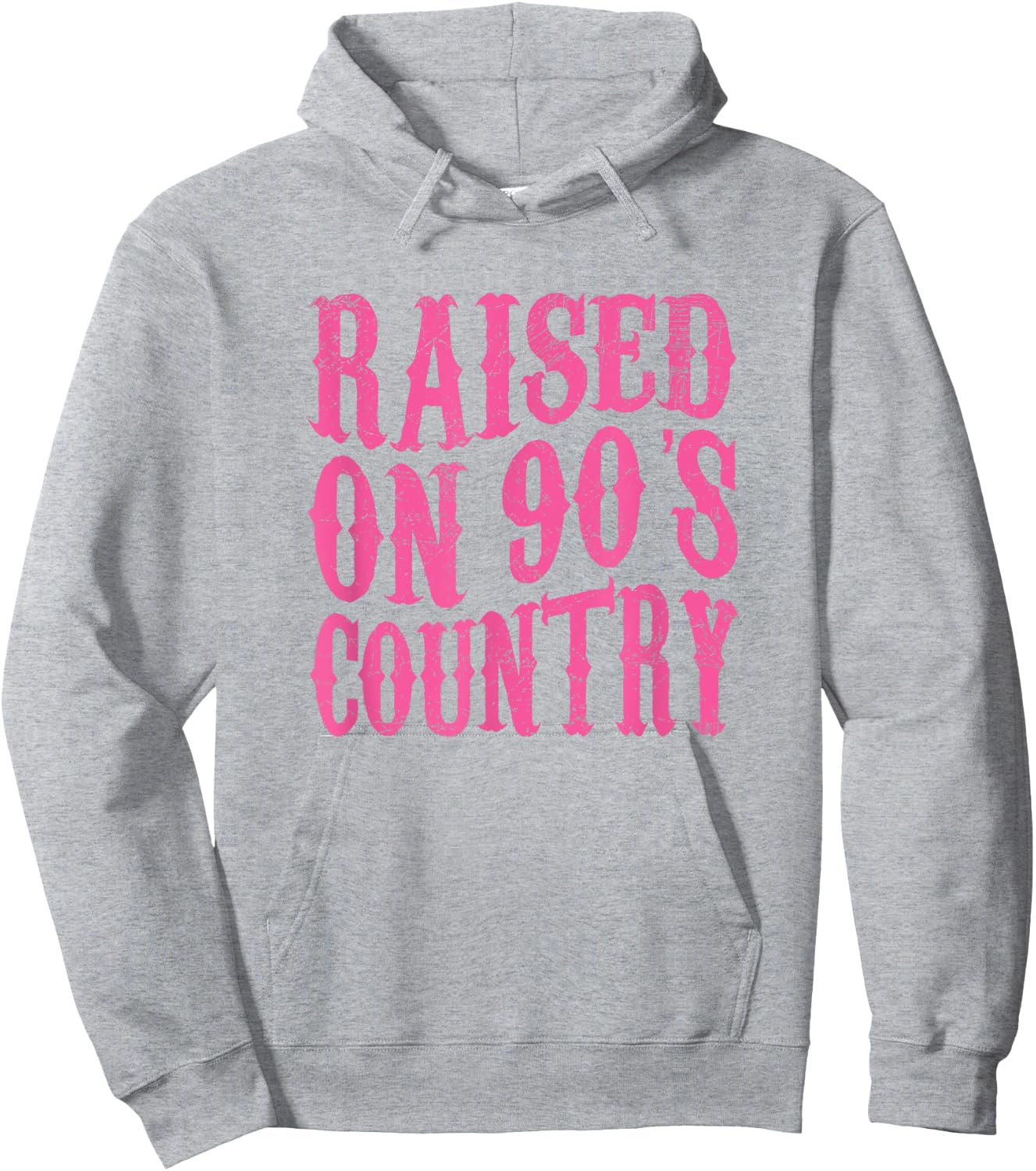 Raised On 90's Country Southern Western Cowgirl Hoodie - Hoodie | Ash