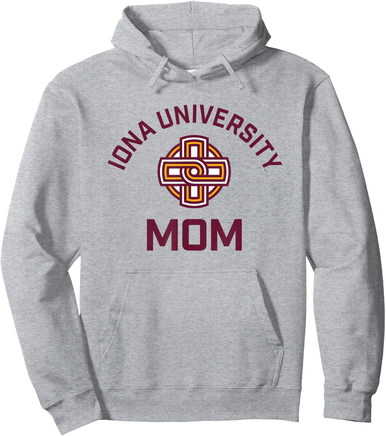 Iona University Gaels Arched Mom Hoodie - Hoodie | Ash