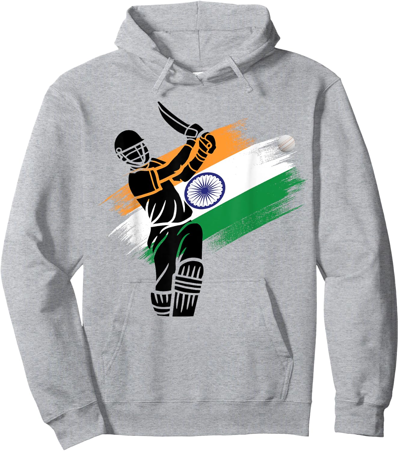 India Cricket 2024 Jersey Indian Cricket Squad Flag of India Hoodie - Hoodie | Ash