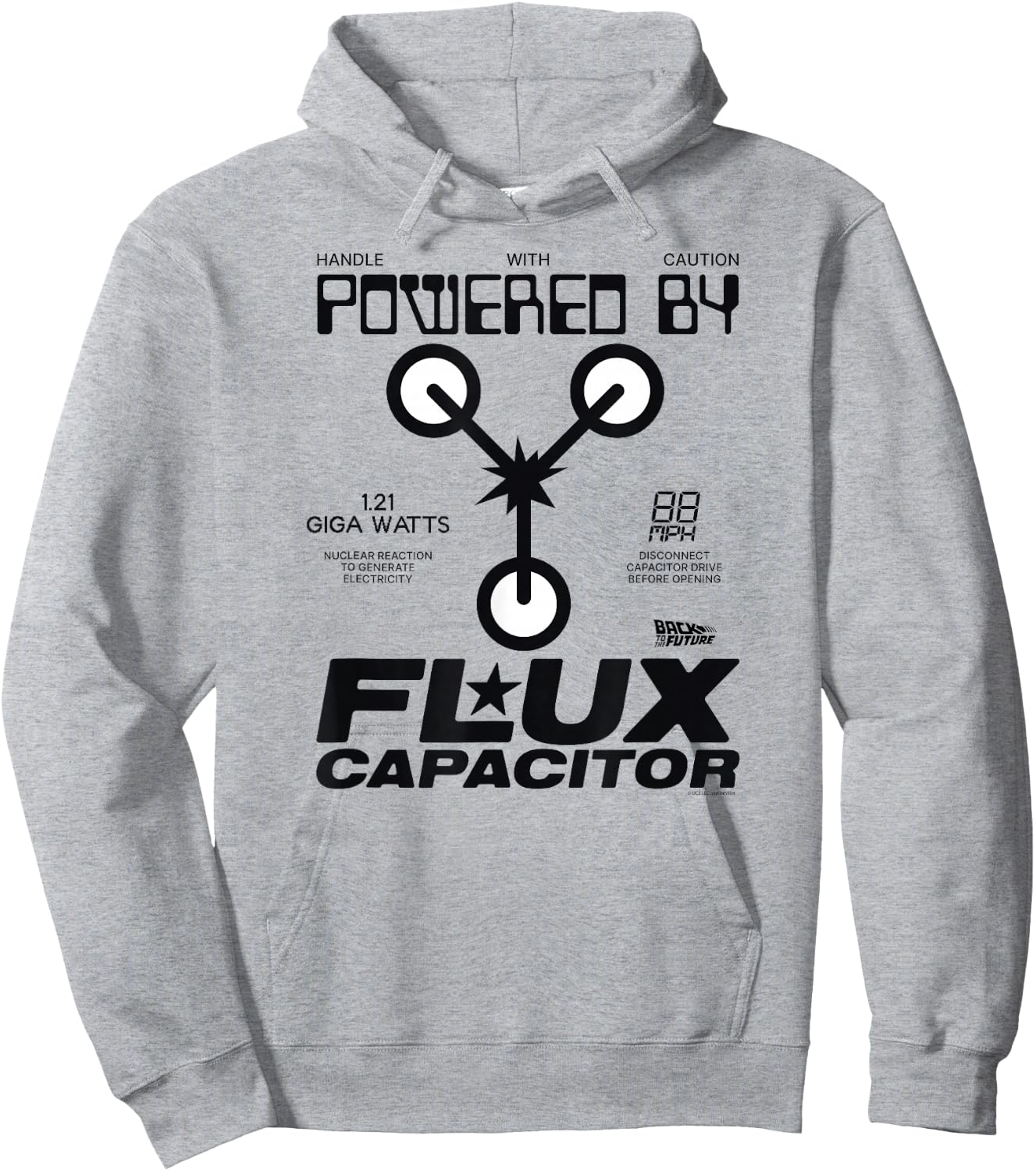 Back to The Future Powered by Flux Hoodie - Hoodie | Ash