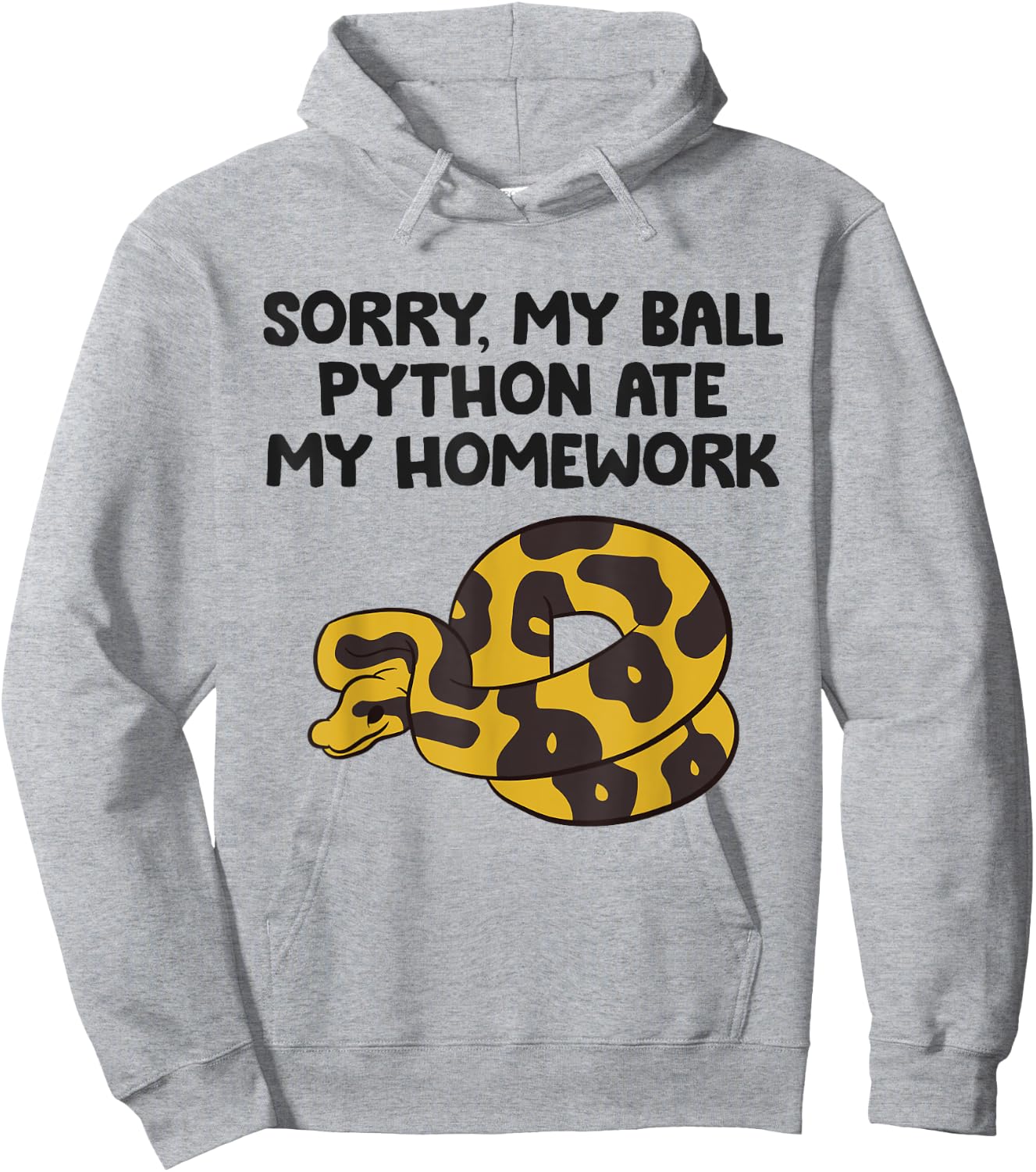 Sorry My Ball Python Ate My Homework Funny Ball Python Hoodie - Hoodie | Ash