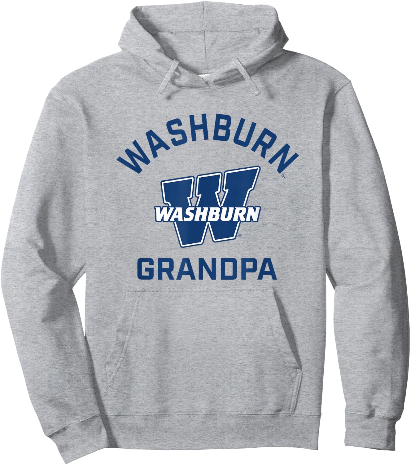 Washburn University Ichabods Arched Grandpa Hoodie - Hoodie | Ash