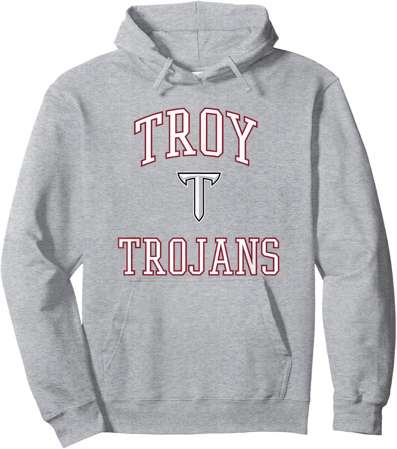 Troy Trojans Logo Gray Officially Licensed Hoodie - Hoodie | Ash
