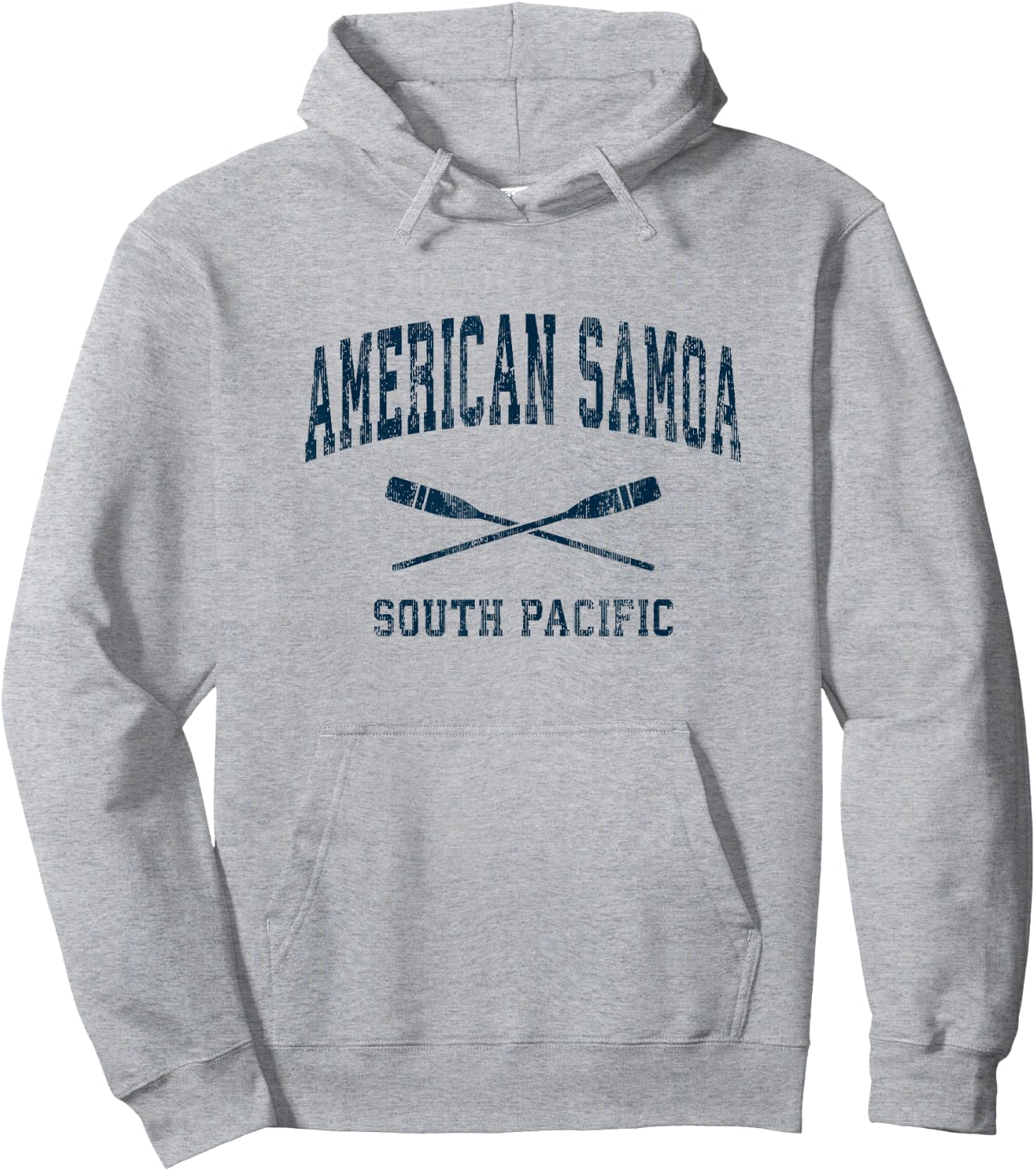 American Samoa Vintage Nautical Paddles Sports Oars Hoodie - Hoodie | Ash