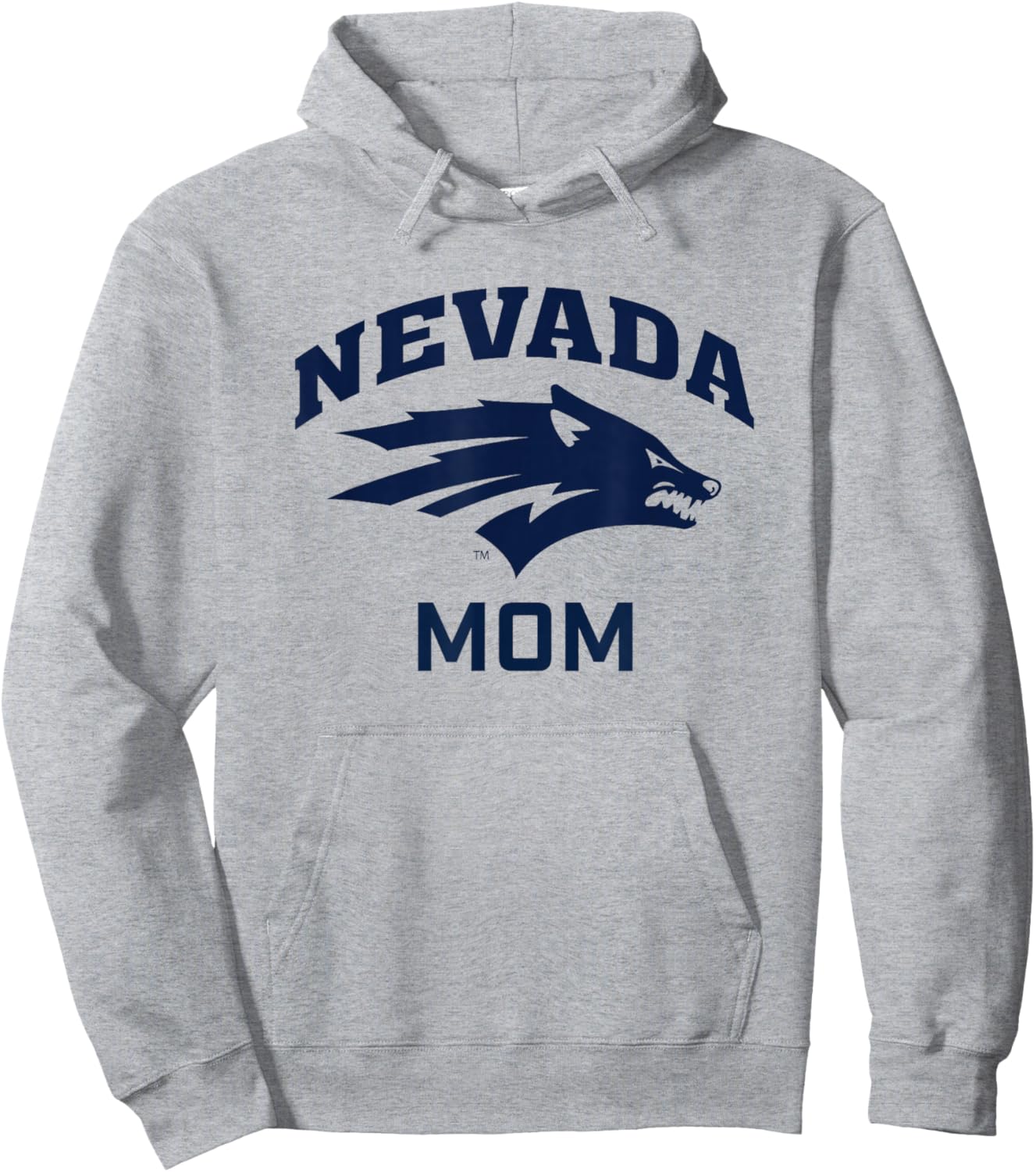 University of Nevada Reno Wolf Pack Arched Mom Hoodie - Hoodie | Ash