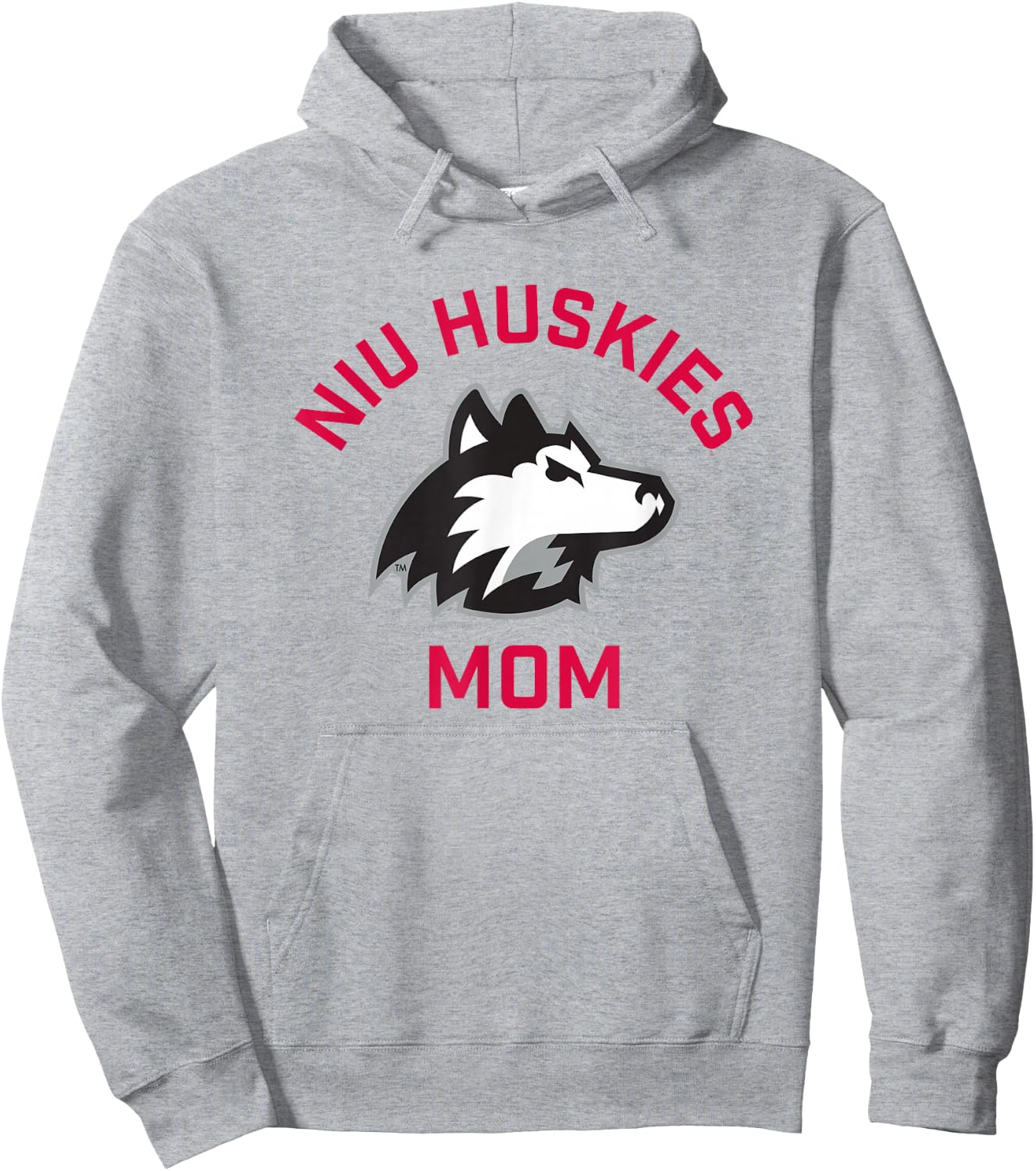 Northern Illinois University NIU Huskies Arched Mom Hoodie - Hoodie | Ash