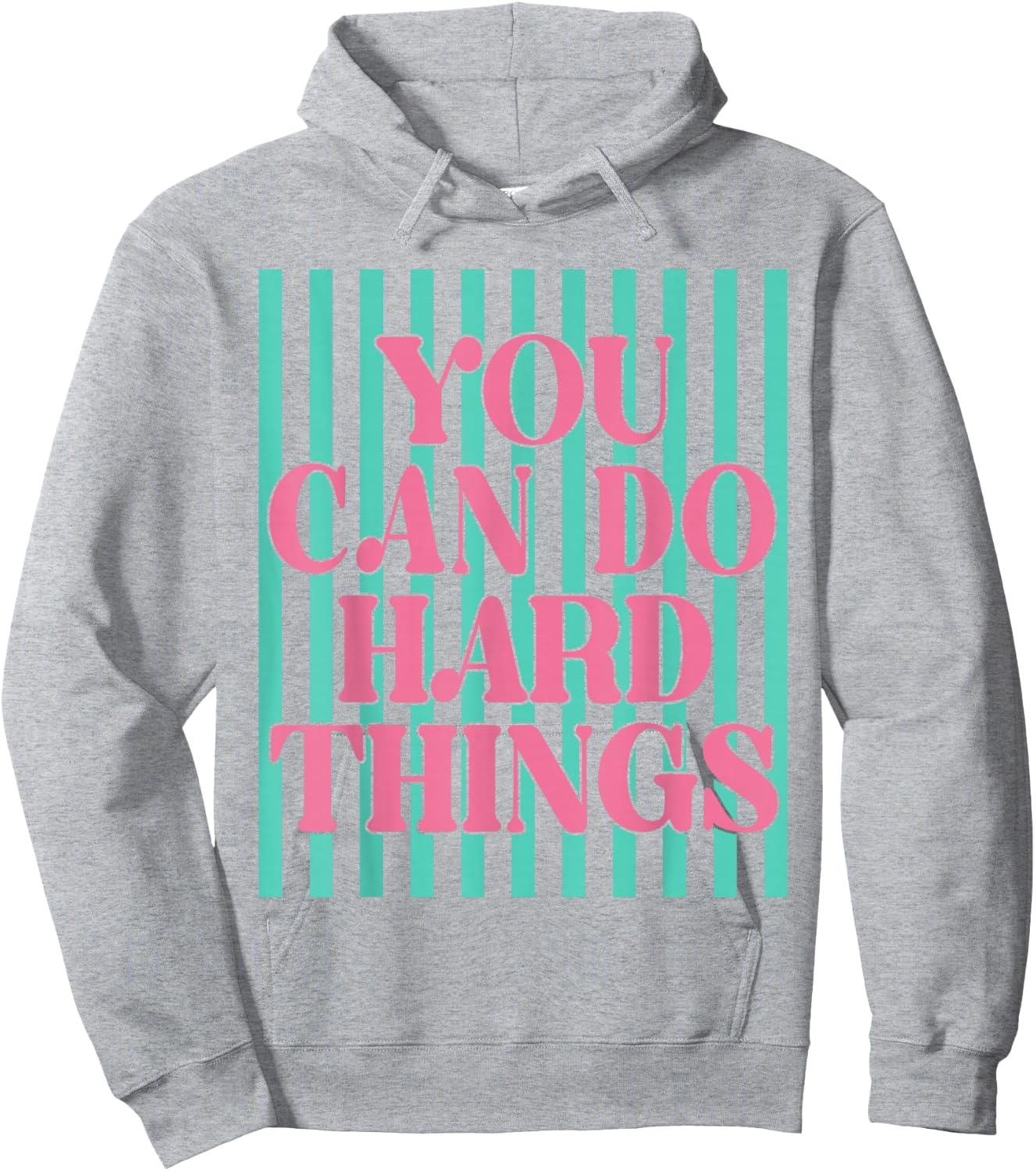 Retro Stripes You Can Do Hard Things Test Day Teachers Kids Hoodie - Hoodie | Ash