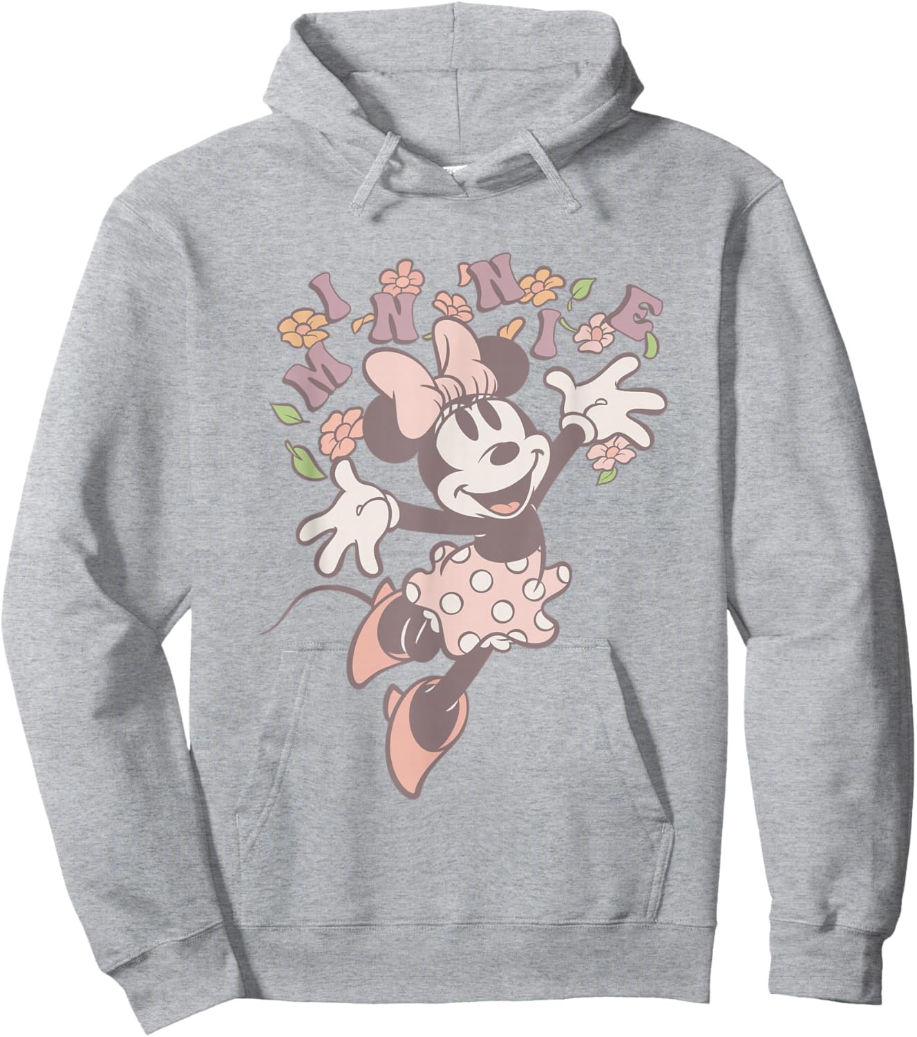 Disney Minnie Mouse Classic Minnie with Flowers Hoodie - Hoodie | Ash