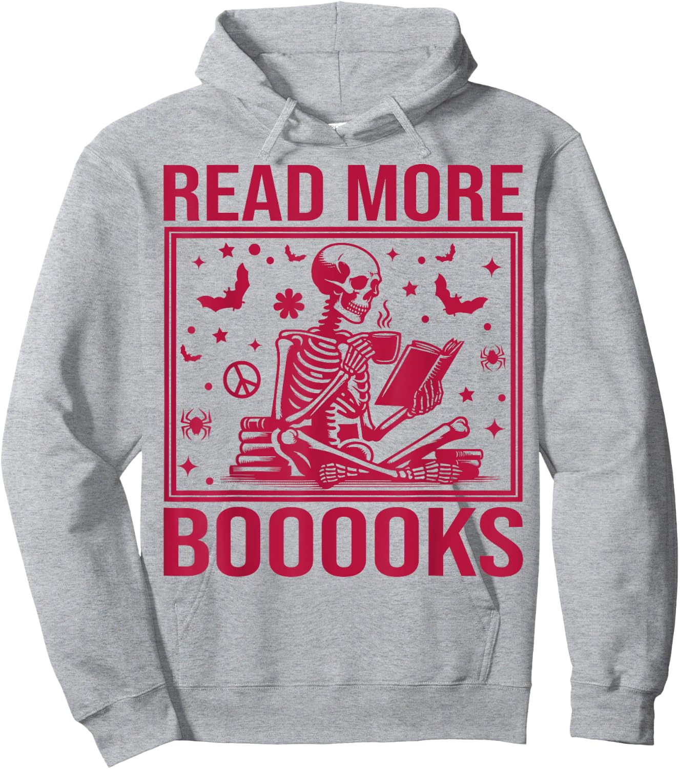 Cute Booooks Ghost Read More Books Funny Teacher Halloween Hoodie - Hoodie | Ash
