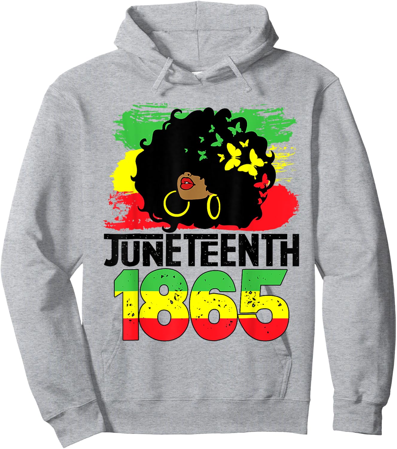 Juneteenth Is My Independence Day Black Women Freedom 1865 Hoodie - Hoodie | Ash