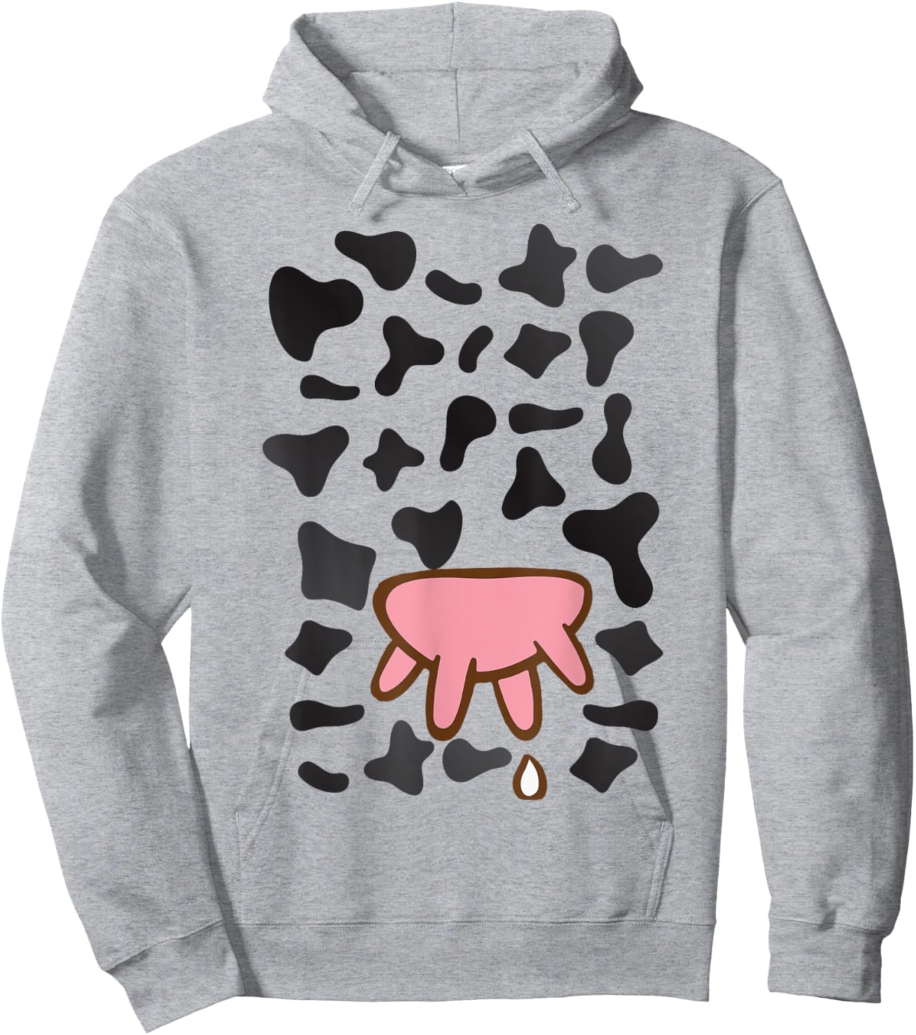 Funny Cow Utters Costume Animal Halloween Farming Hoodie - Hoodie | Ash