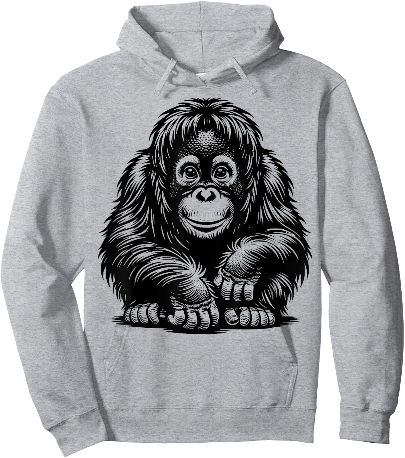 Vintage baby Orangutan Primate monkey adorable funny Hoodie - Hoodie | Ash