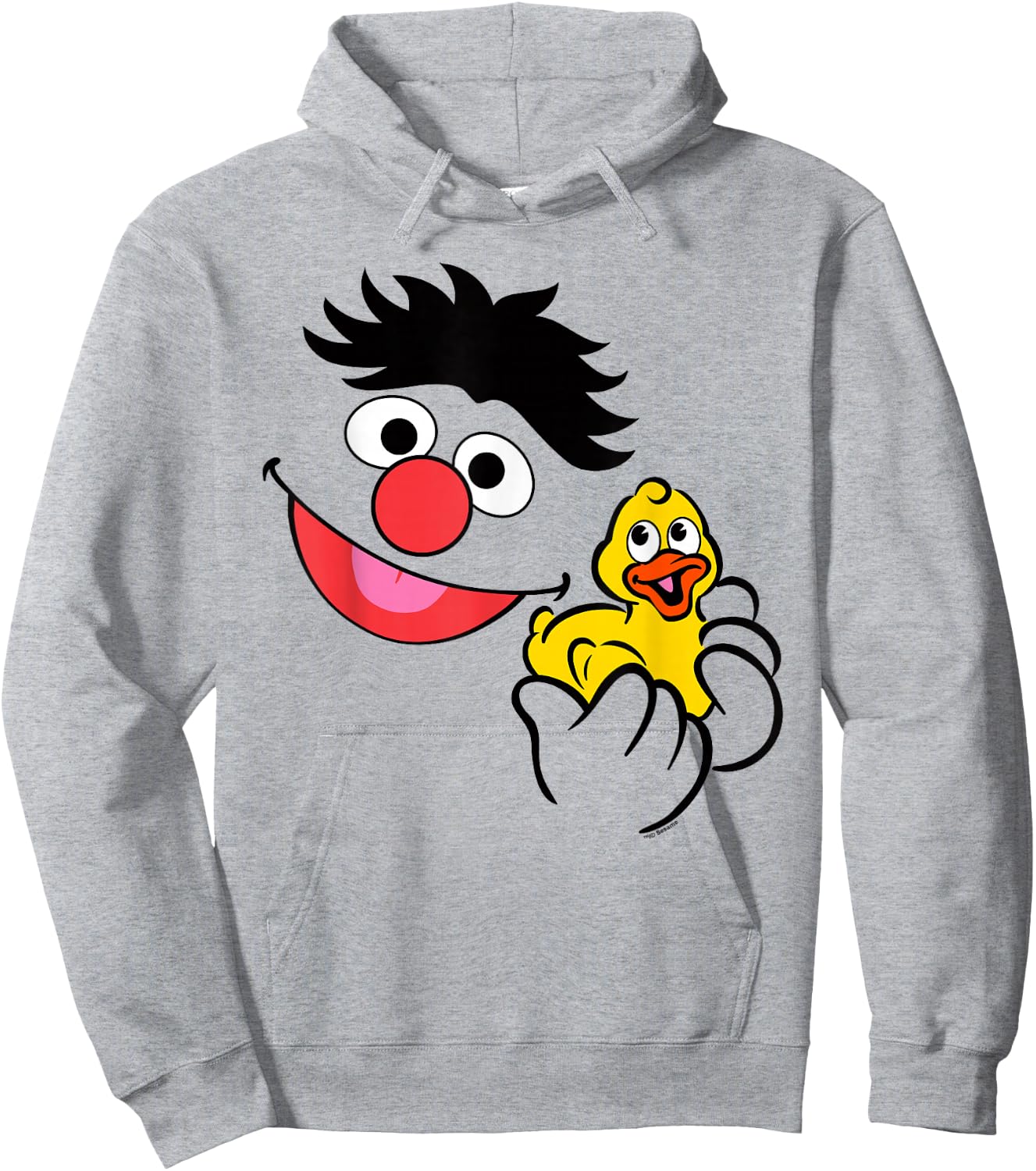 Sesame Street Ernie Holding Rubber Duckie Halloween Costume Hoodie - Hoodie | Ash