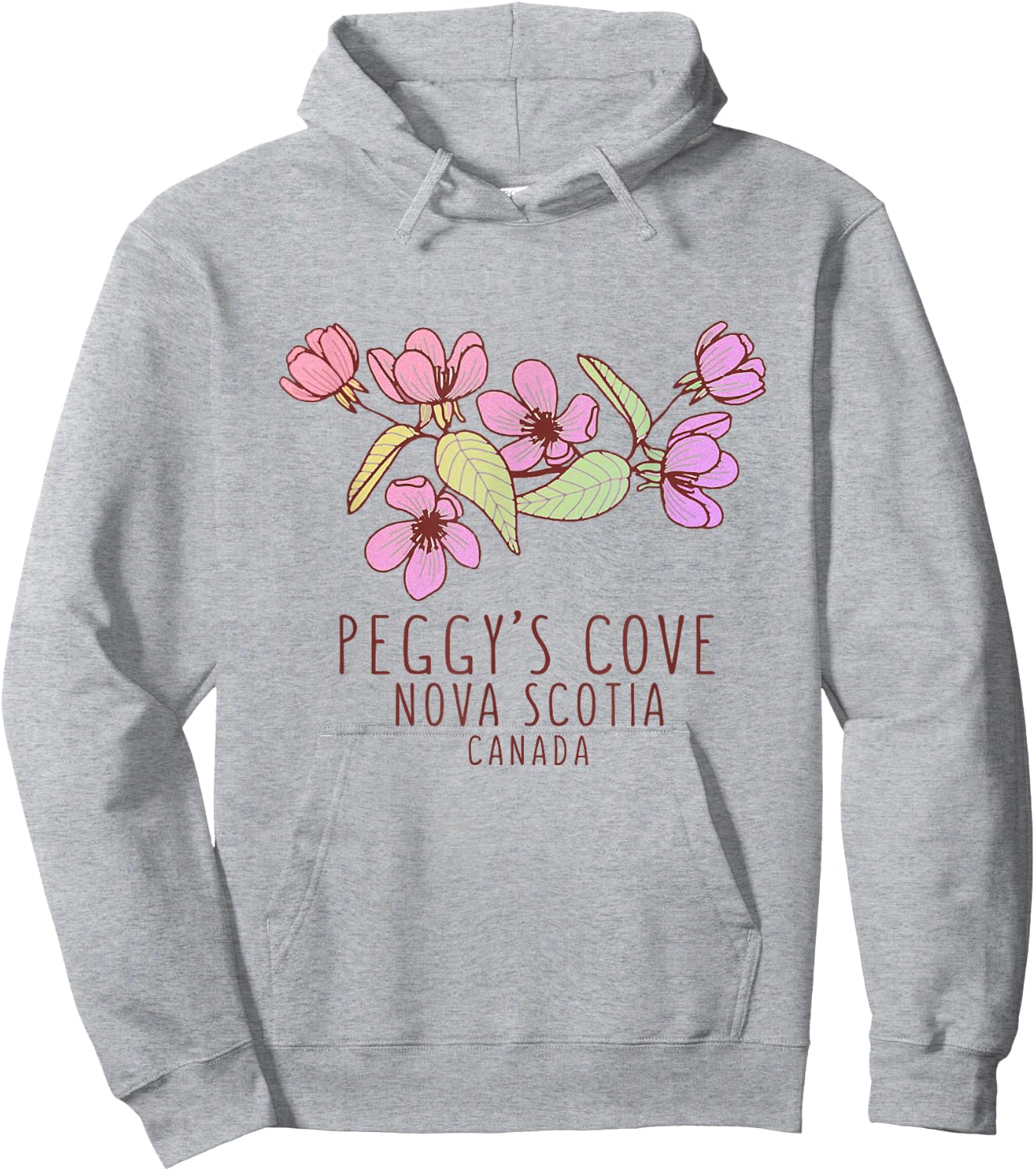 Peggy's Cove Nova Scotia Canada Wildflowers Hoodie - Hoodie | Ash